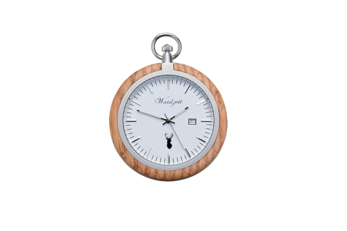 Taschenuhr Eiche