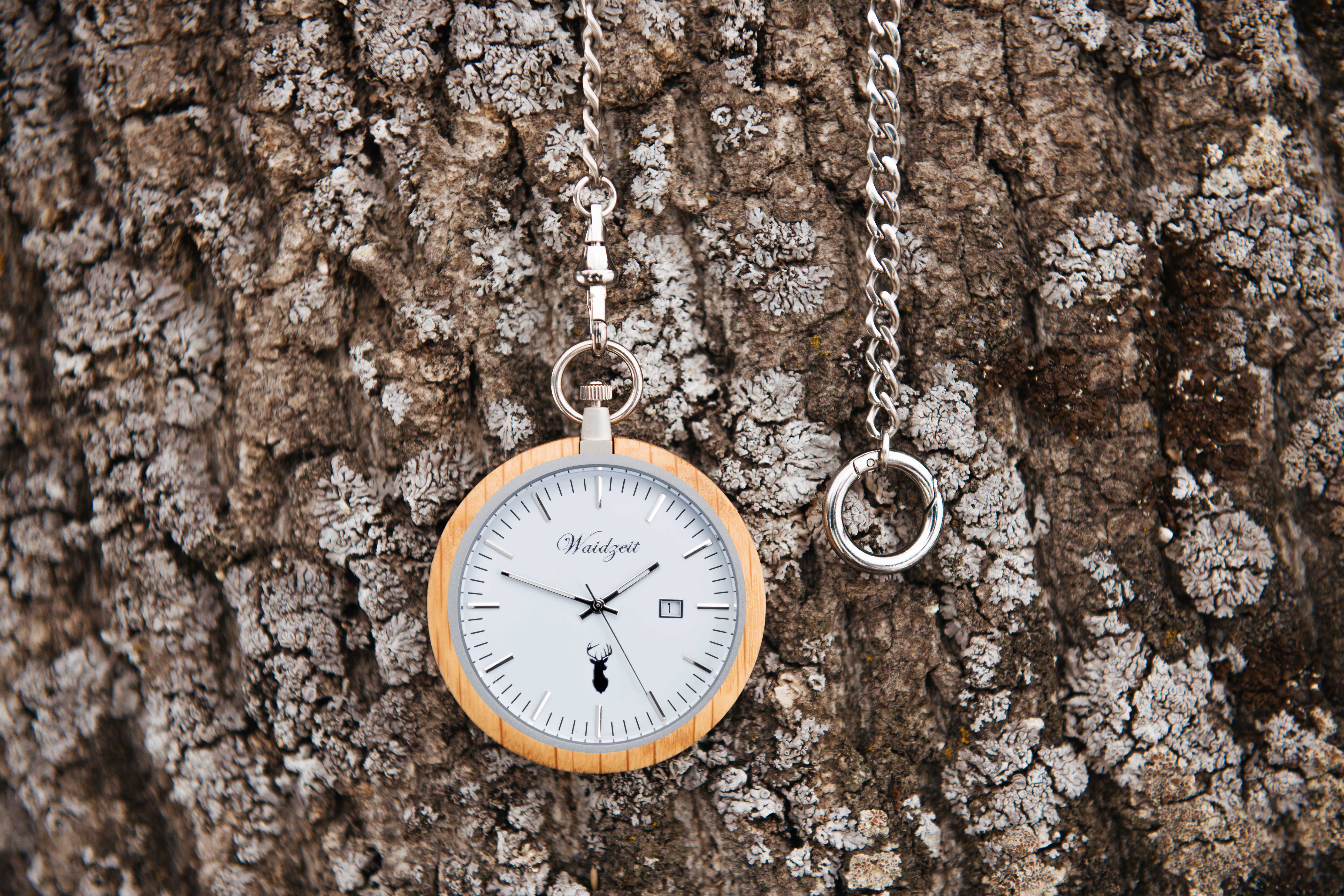 Taschenuhr Eiche