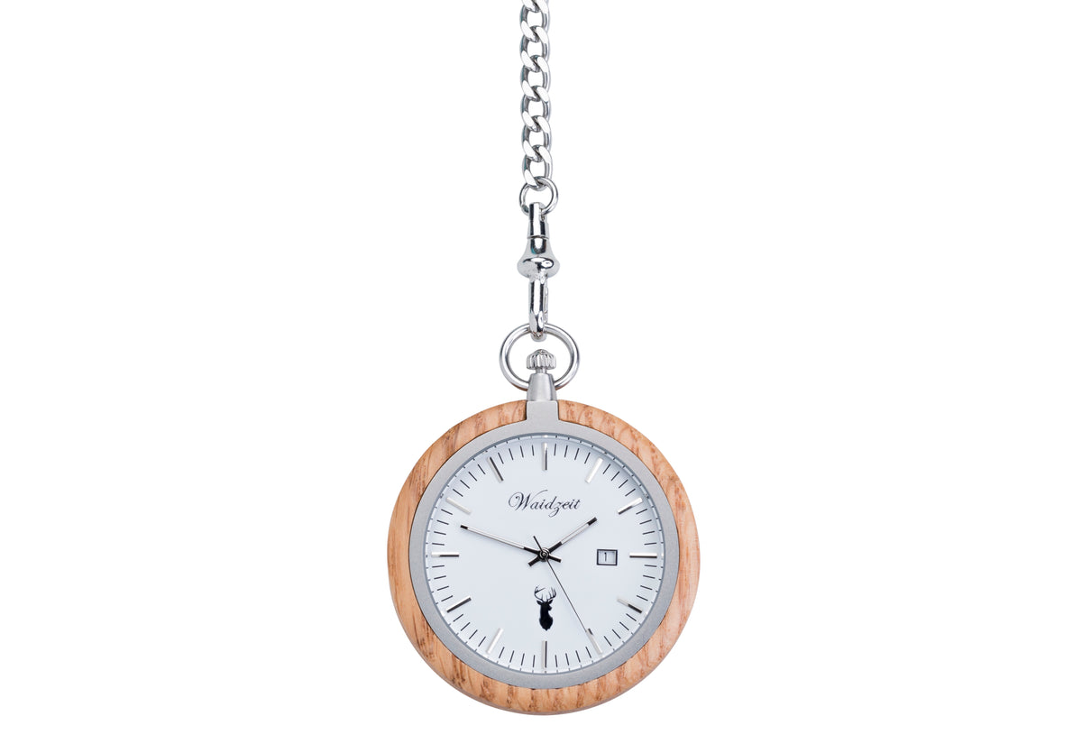 Taschenuhr Eiche