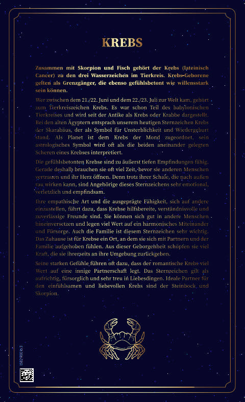 Goldbarren Sternzeichen Krebs | 22.06. - 22.07. (mit Zertifikat)