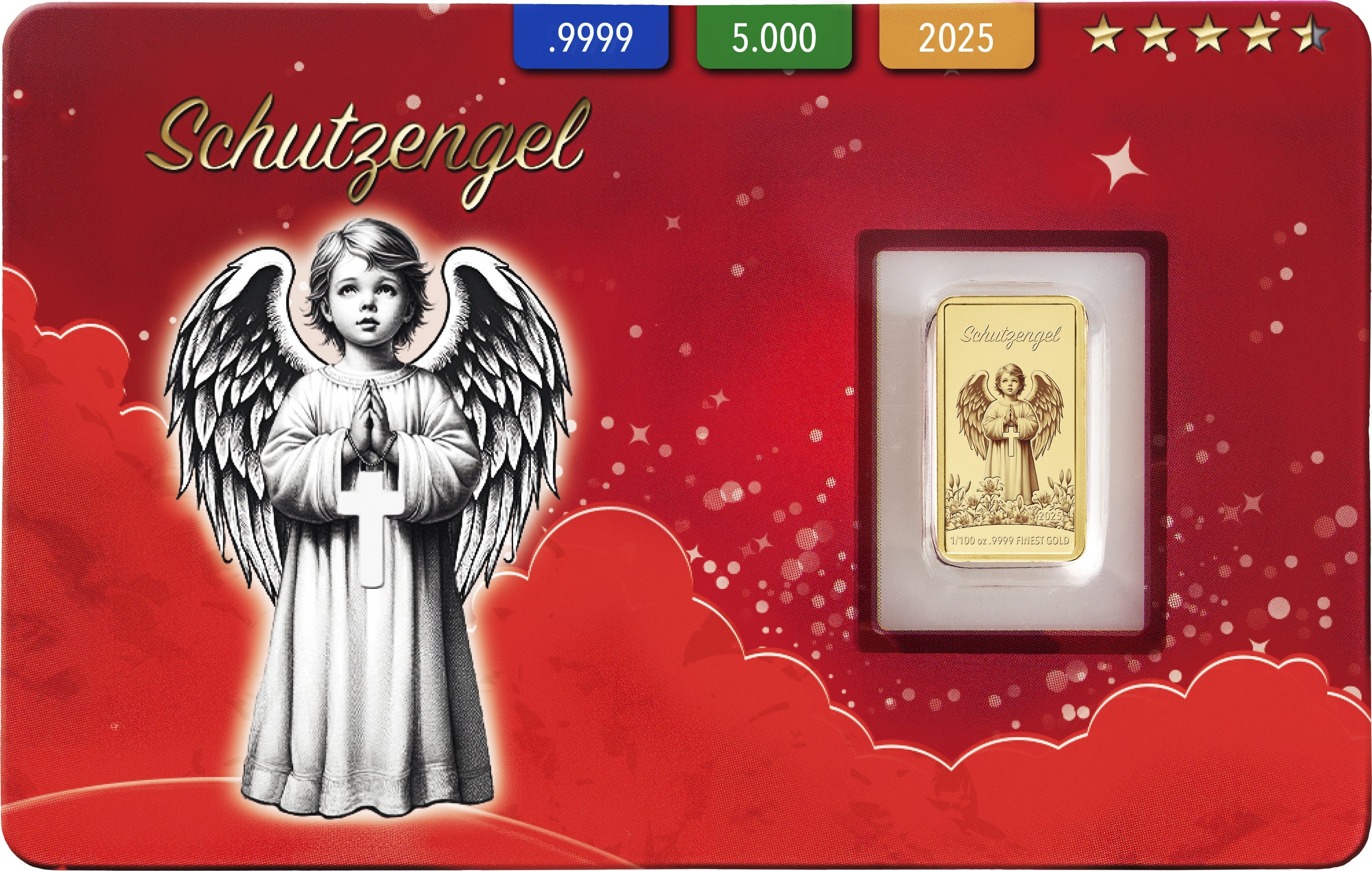 Goldbarren Schutzengel (deutschsprachig)