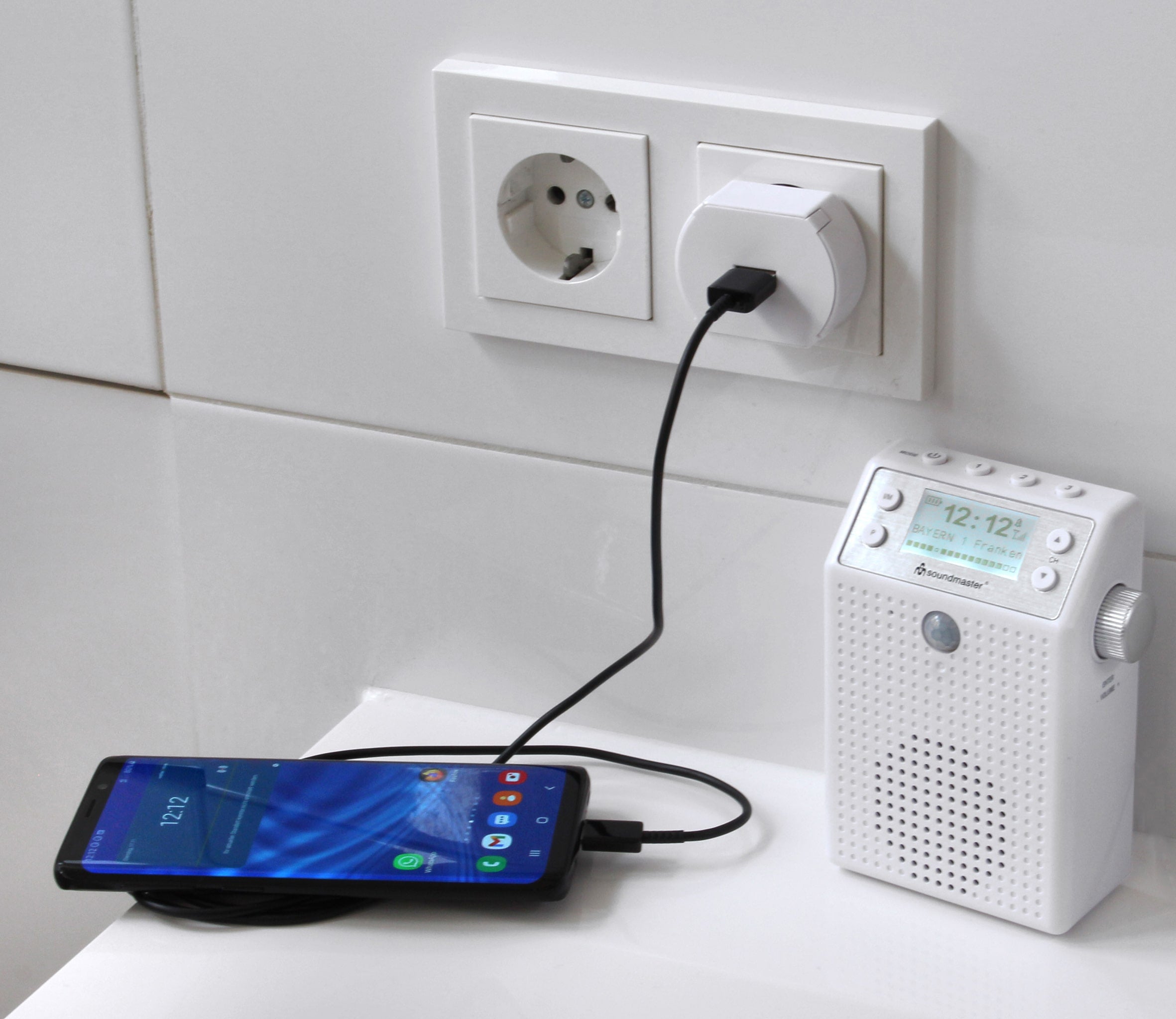 DAB+/UKW Steckdosenradio mit Bewegungsmelder