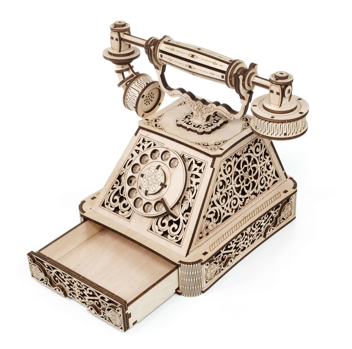 3D-Holzpuzzle Retro Telefon