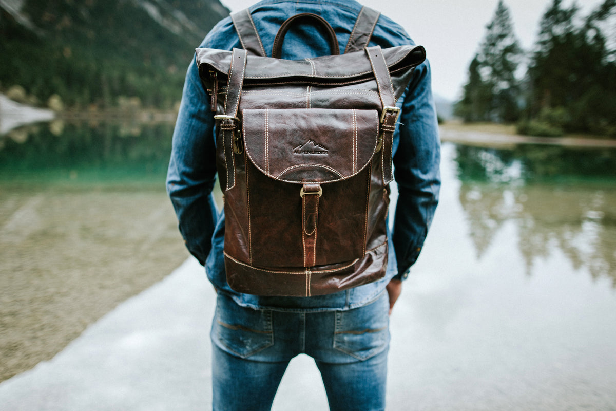 Kurierrucksack MOUNTAINSIDE aus Büffelleder