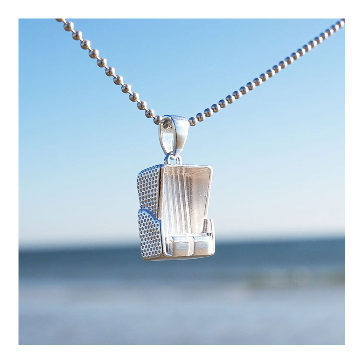 Kettenanhänger Strandkorb - 925 Sterling Silber