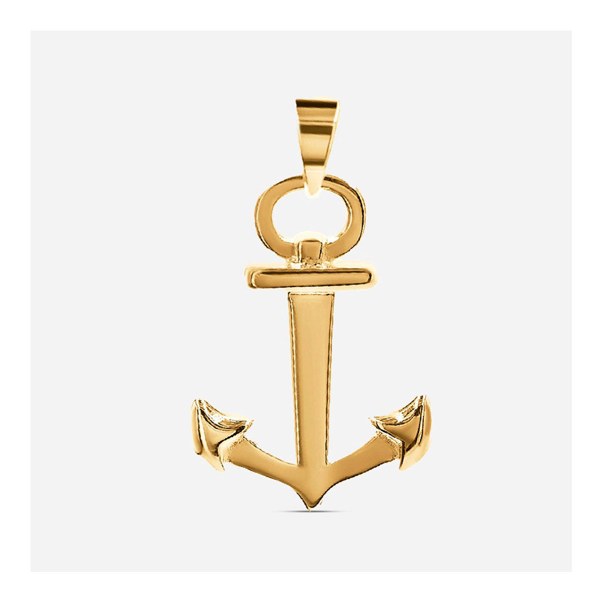 Kettenanhänger Anker Eckig M - 18k vergoldet