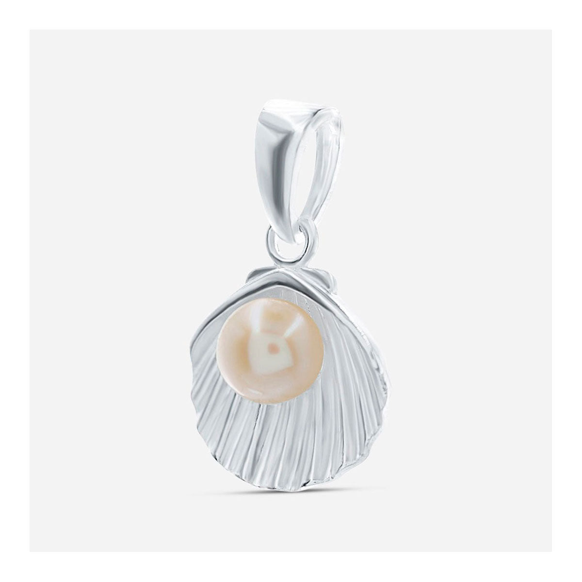 Kettenanhänger Muschel mit Perle - 925 Sterling Silber