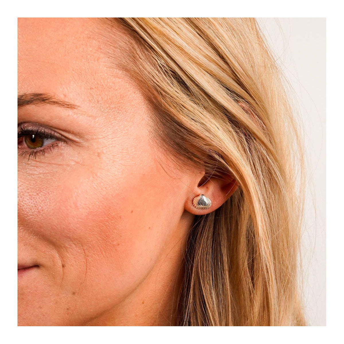 Ohrstecker Herzmuschel - Silber