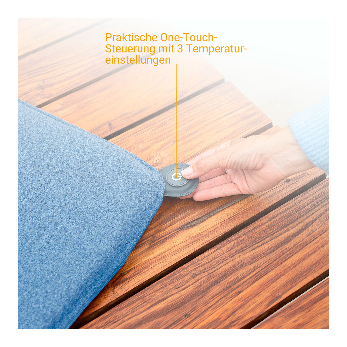 Outdoor Sitzheizkissen OL 650 blau inkl. Powerbank