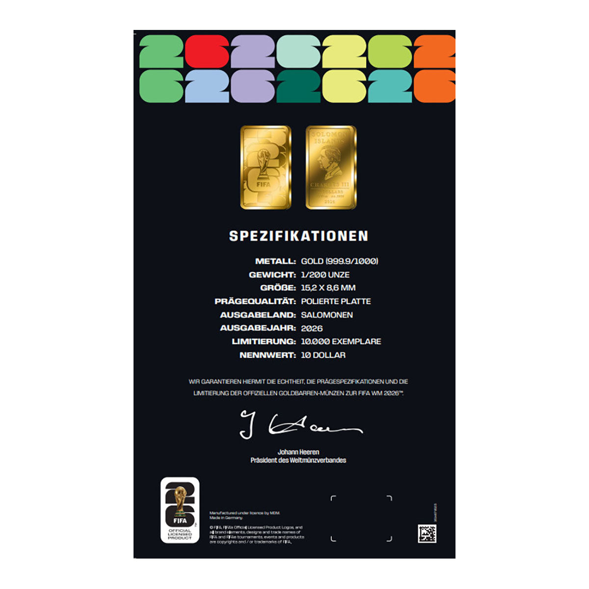 Goldbarren FIFA Weltmeisterschaft 2026™