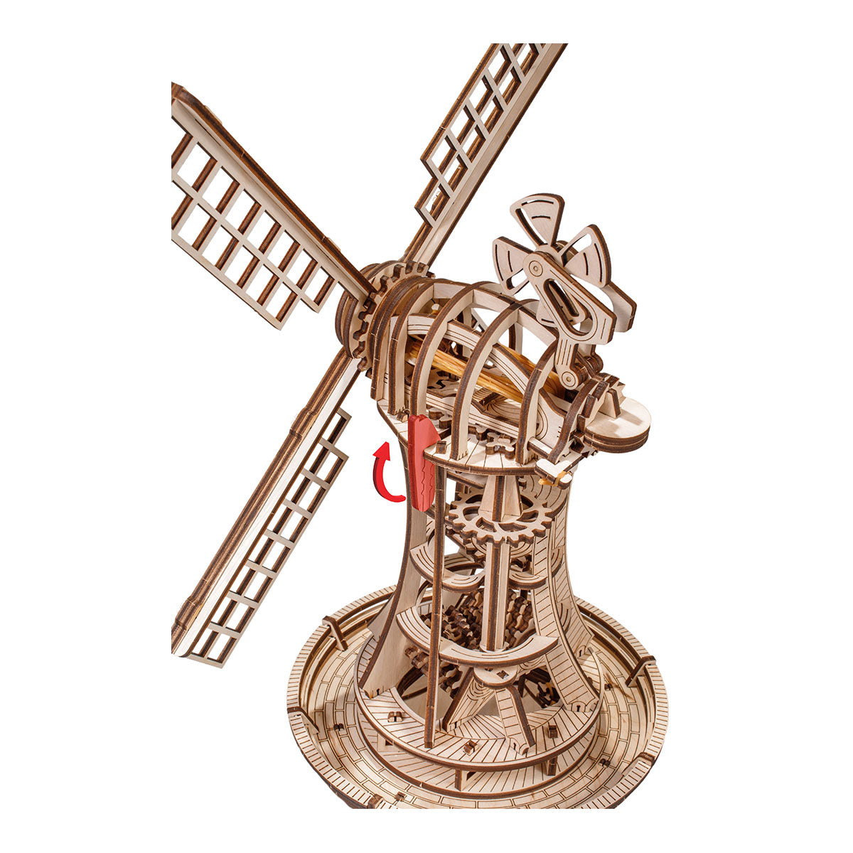 3D-Holzpuzzle Mechanische Windmühle