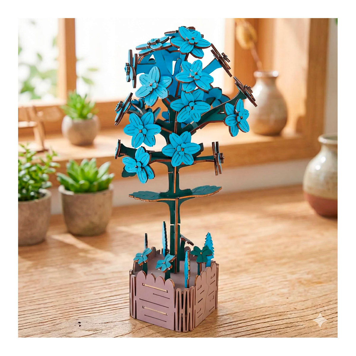 3D-Holzpuzzle 2er Set Blume: Veilchen + Hyazinthe