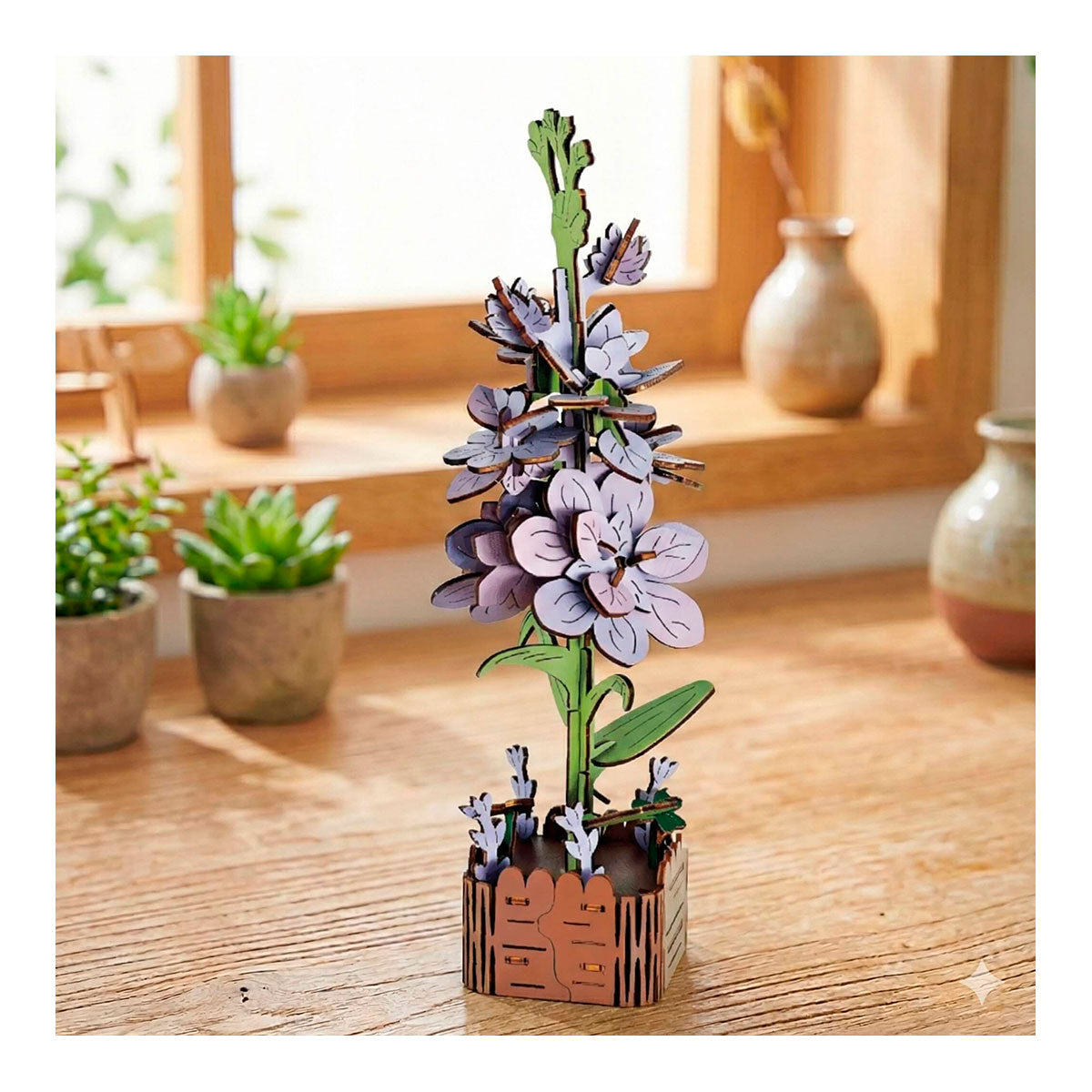 3D-Holzpuzzle 2er Set Blume: Veilchen + Hyazinthe