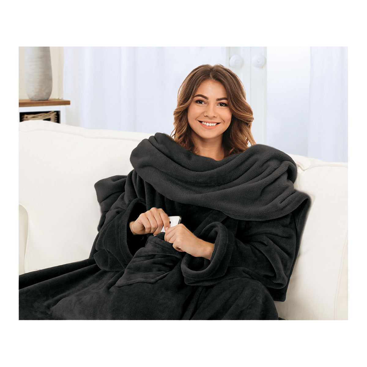 Ärmeldecke Schwarz