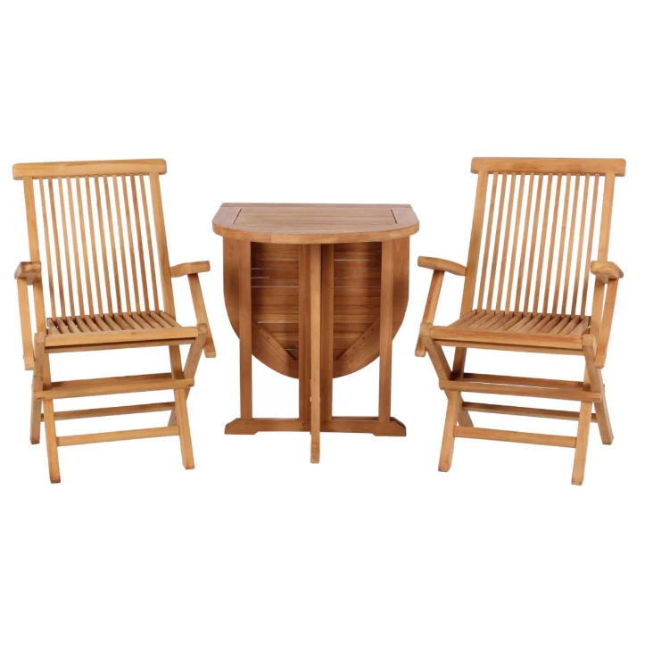 Gartenmöbelset Teak Sessel Andover & Tisch Balcony