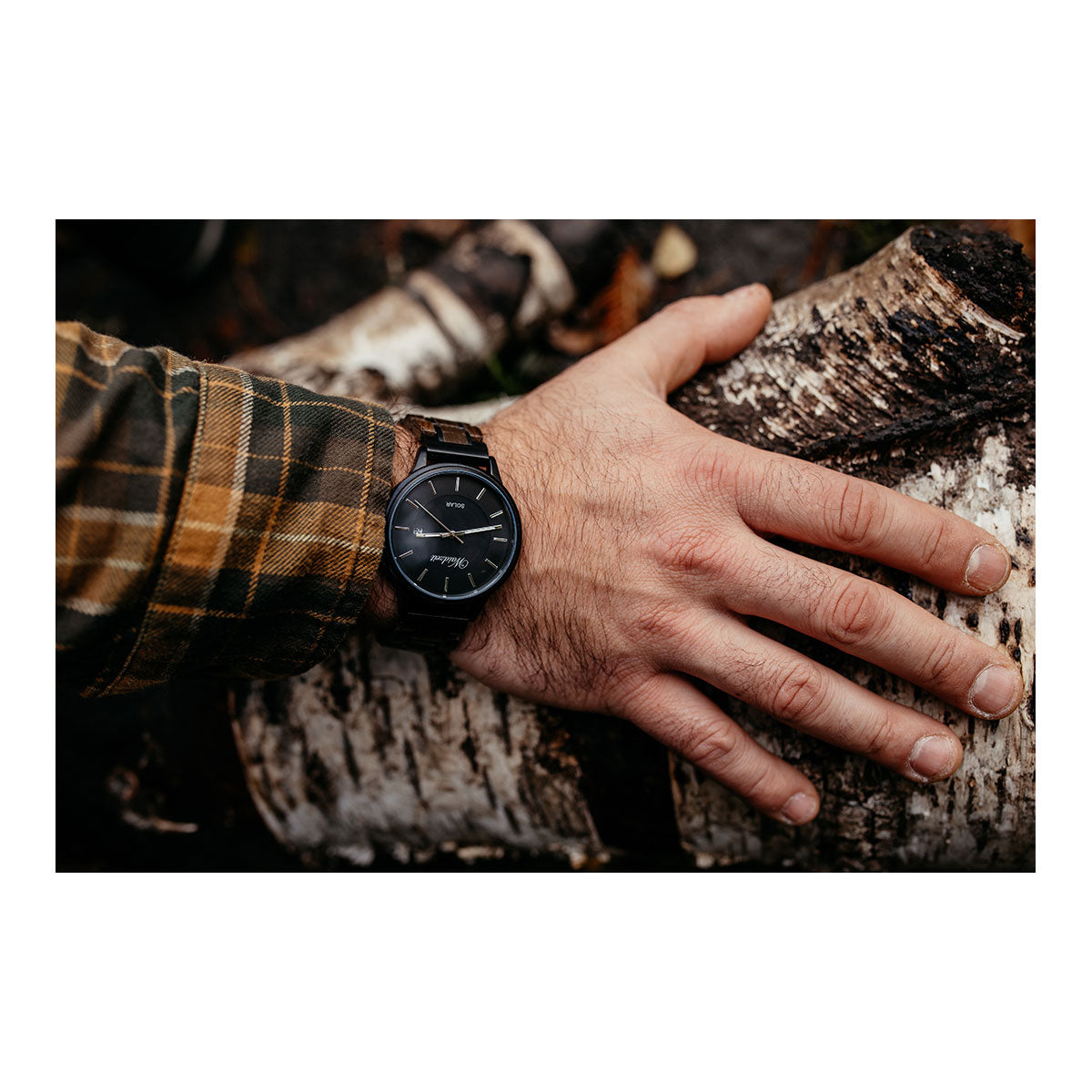 Damen- und Herren-Solaruhr Mystic Mooreiche