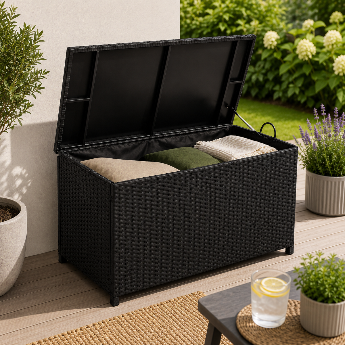 Auflagenbox PATRAS (schwarz)