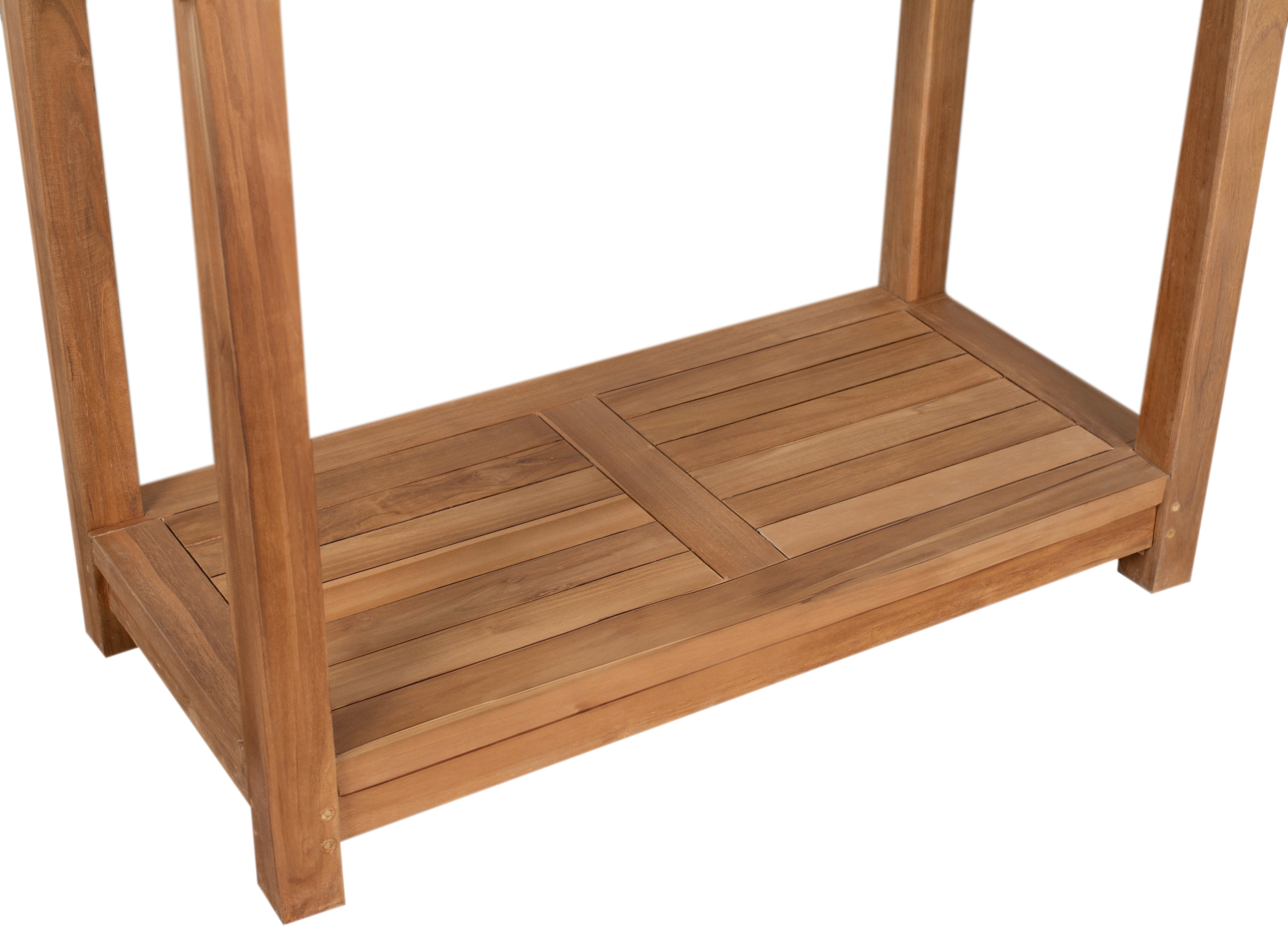 Pflanztisch Salford Teak mit Ablage