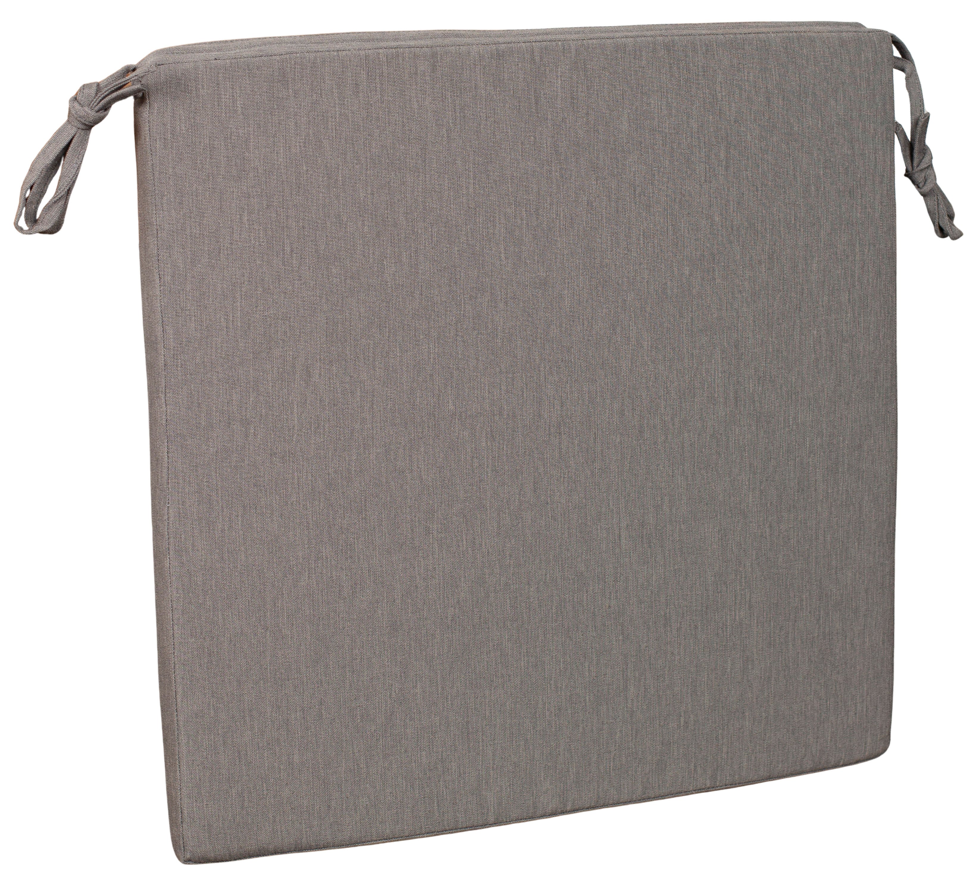 Sitzkissen 2er Set uni grey ca. 50 x 50 cm