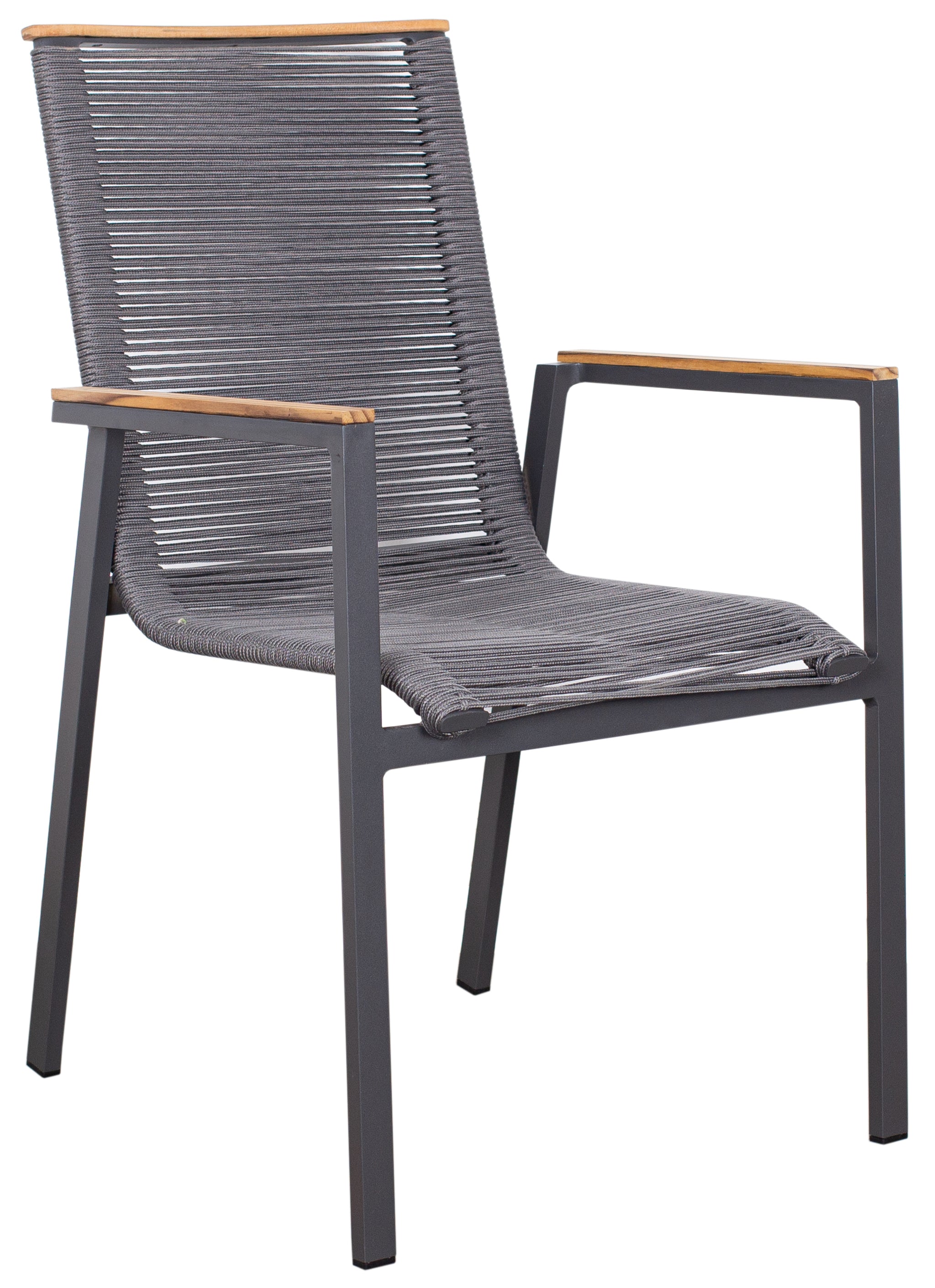 Gartenmöbelset Diningsessel Alicante anthrazit mit Tisch Tarifa (90x90 cm)