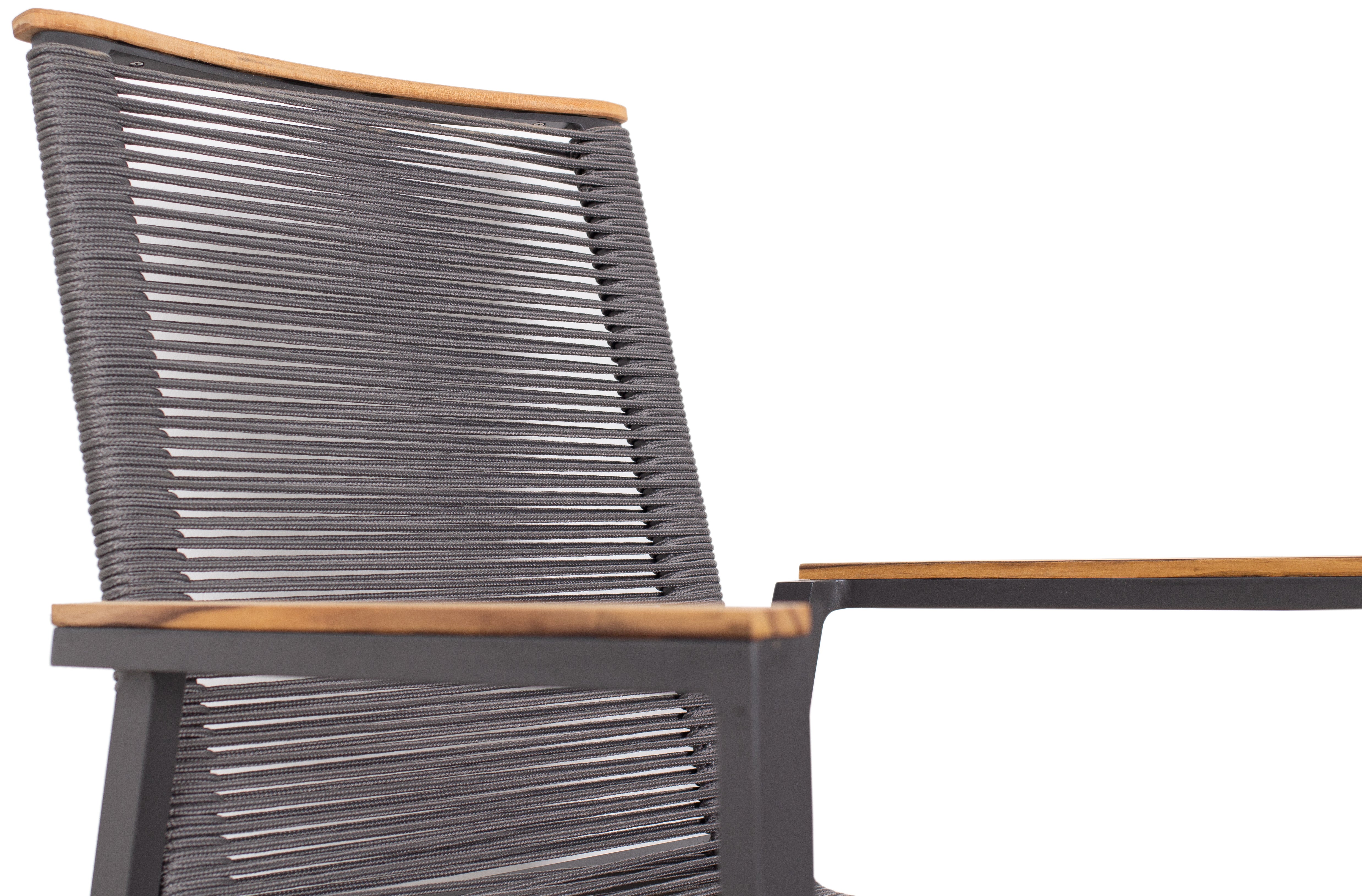 Gartenmöbelset Diningsessel Alicante anthrazit mit Tisch Tarifa (90x90 cm)