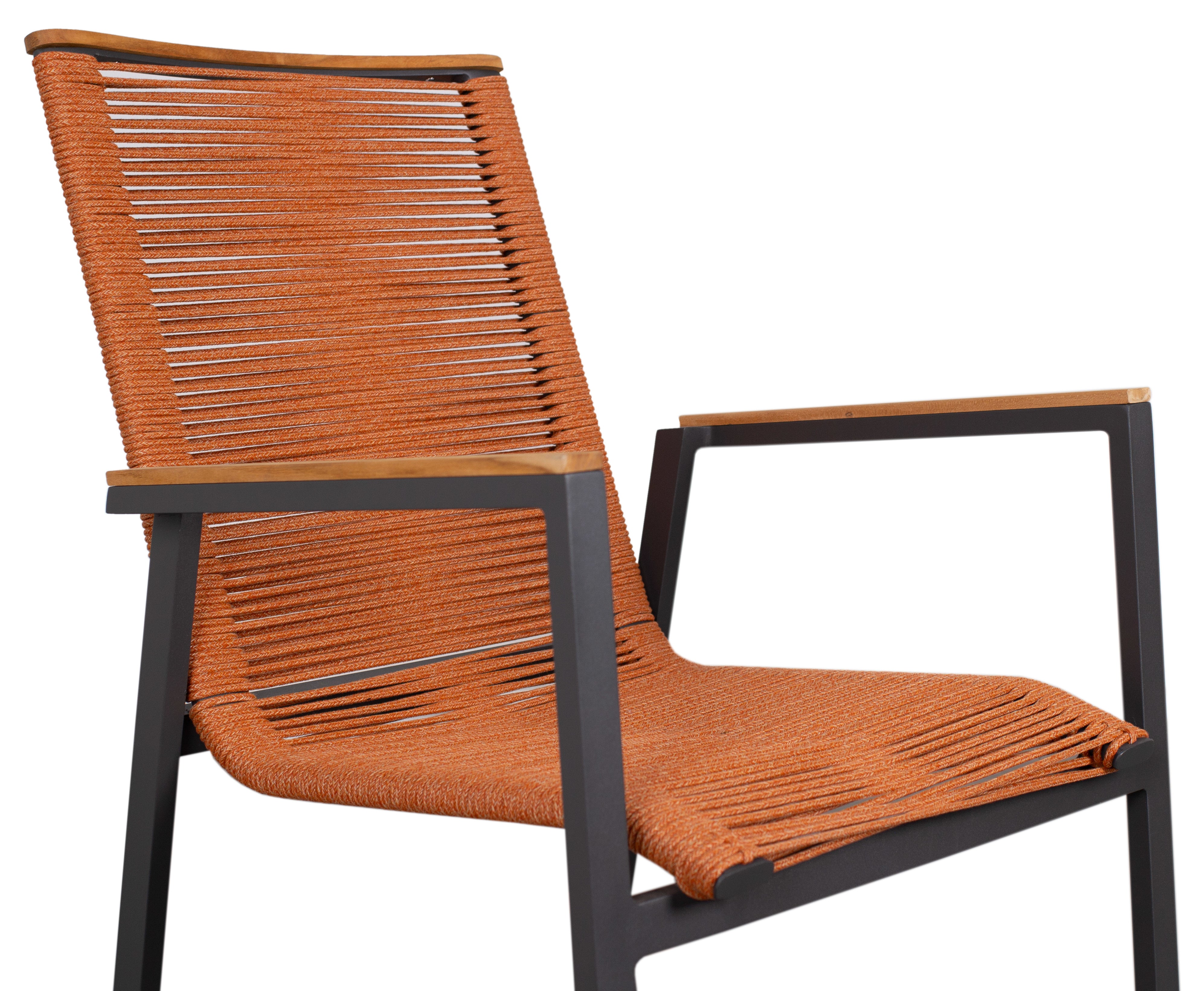 Gartenmöbelset Diningsessel Alicante terracotta mit Tisch Tarifa (90x90 cm)