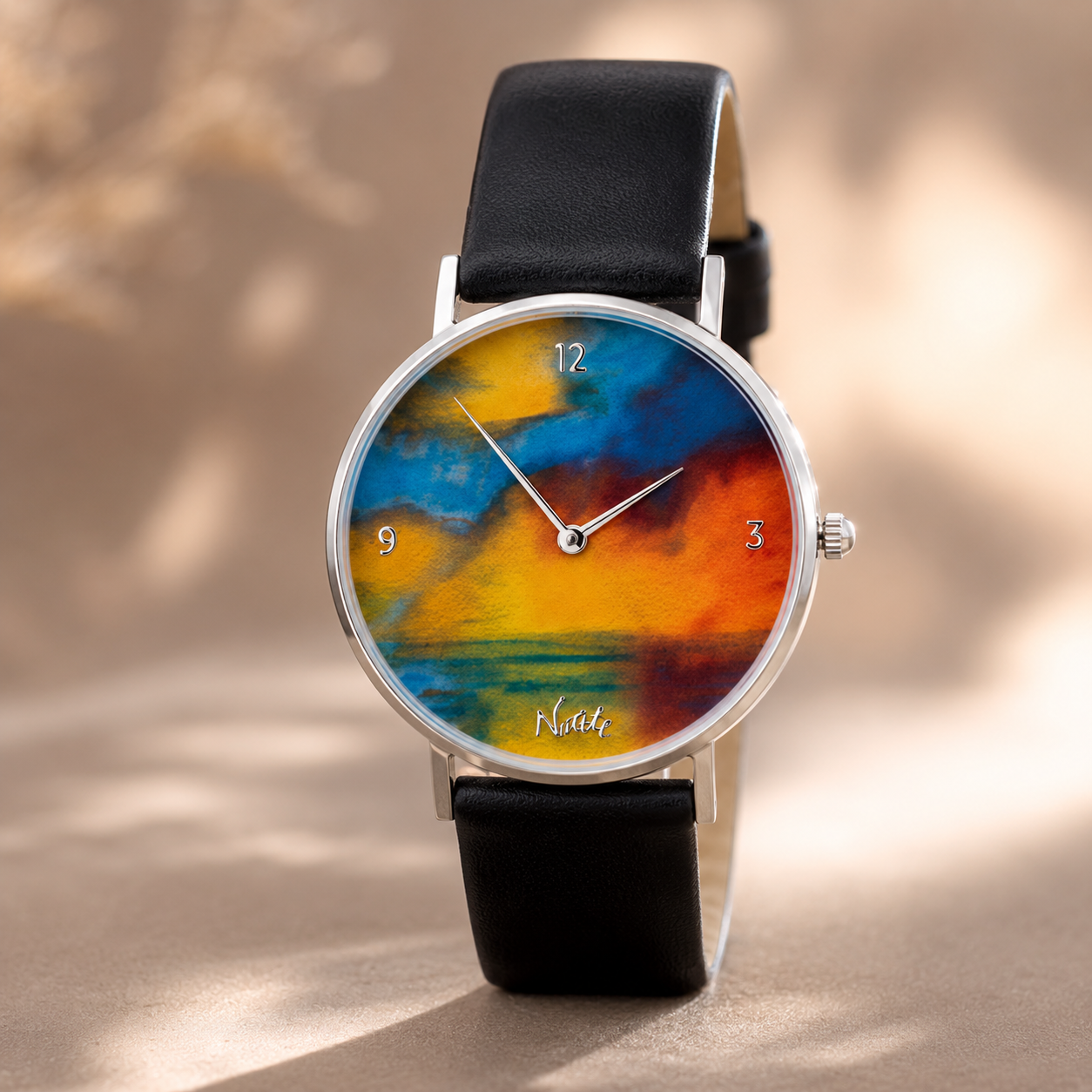 Künstler-Armbanduhr "Emil Nolde - Meer mit zwei kleinen Dampfern (rot, blau und grün)"