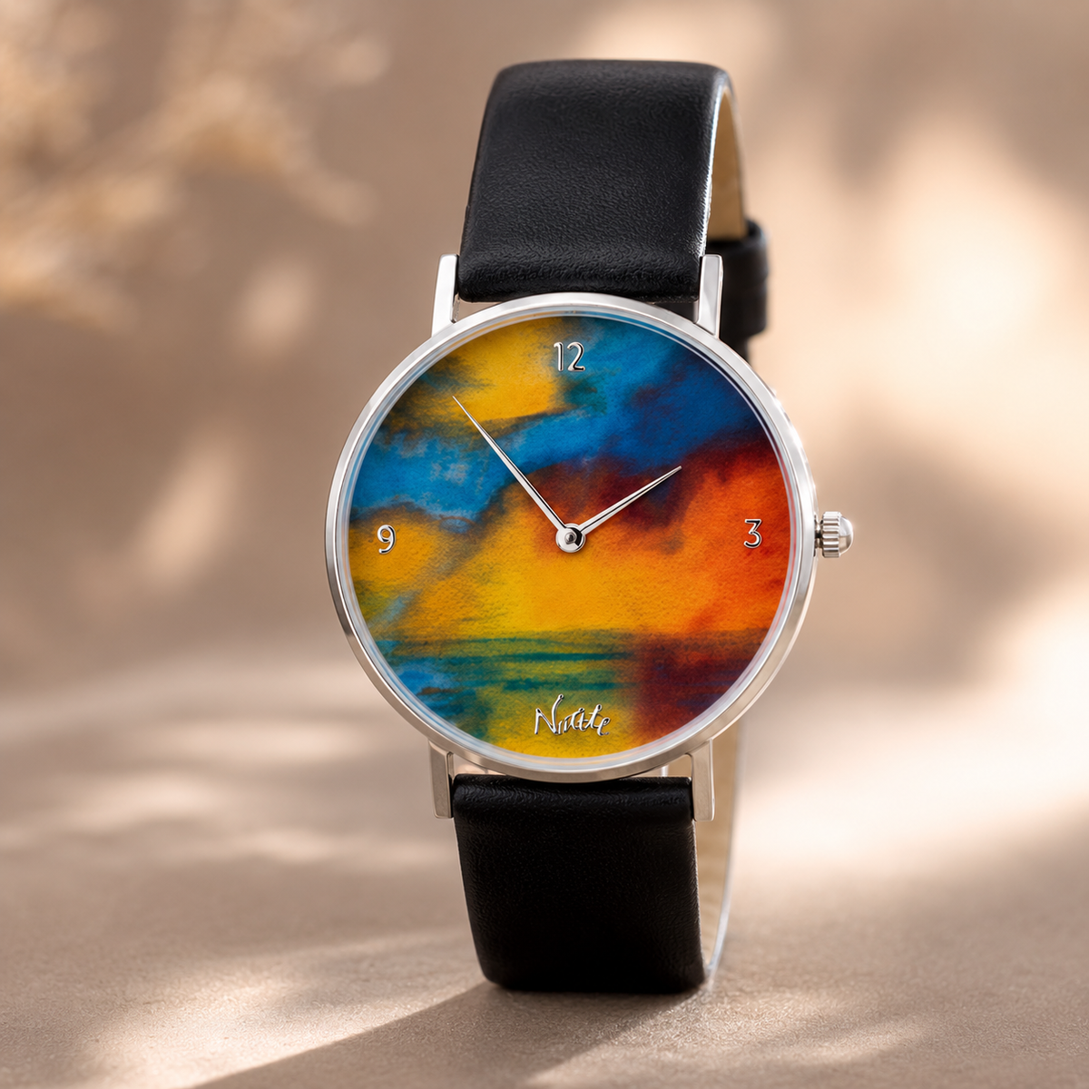 Künstler-Armbanduhr "Emil Nolde - Meer mit zwei kleinen Dampfern (rot, blau und grün)"