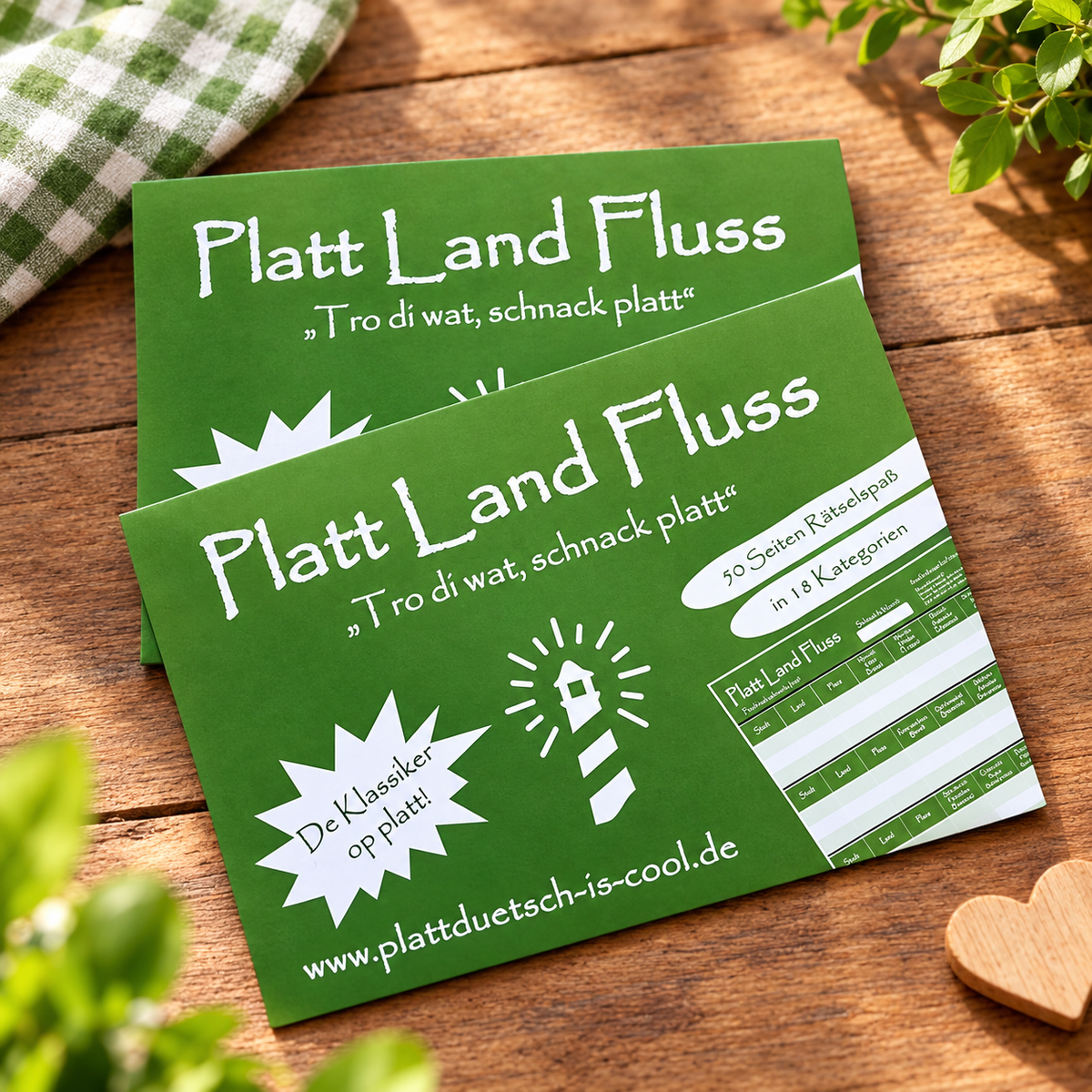 PLATT LAND FLUSS - Der Spieleblock auf Platt!