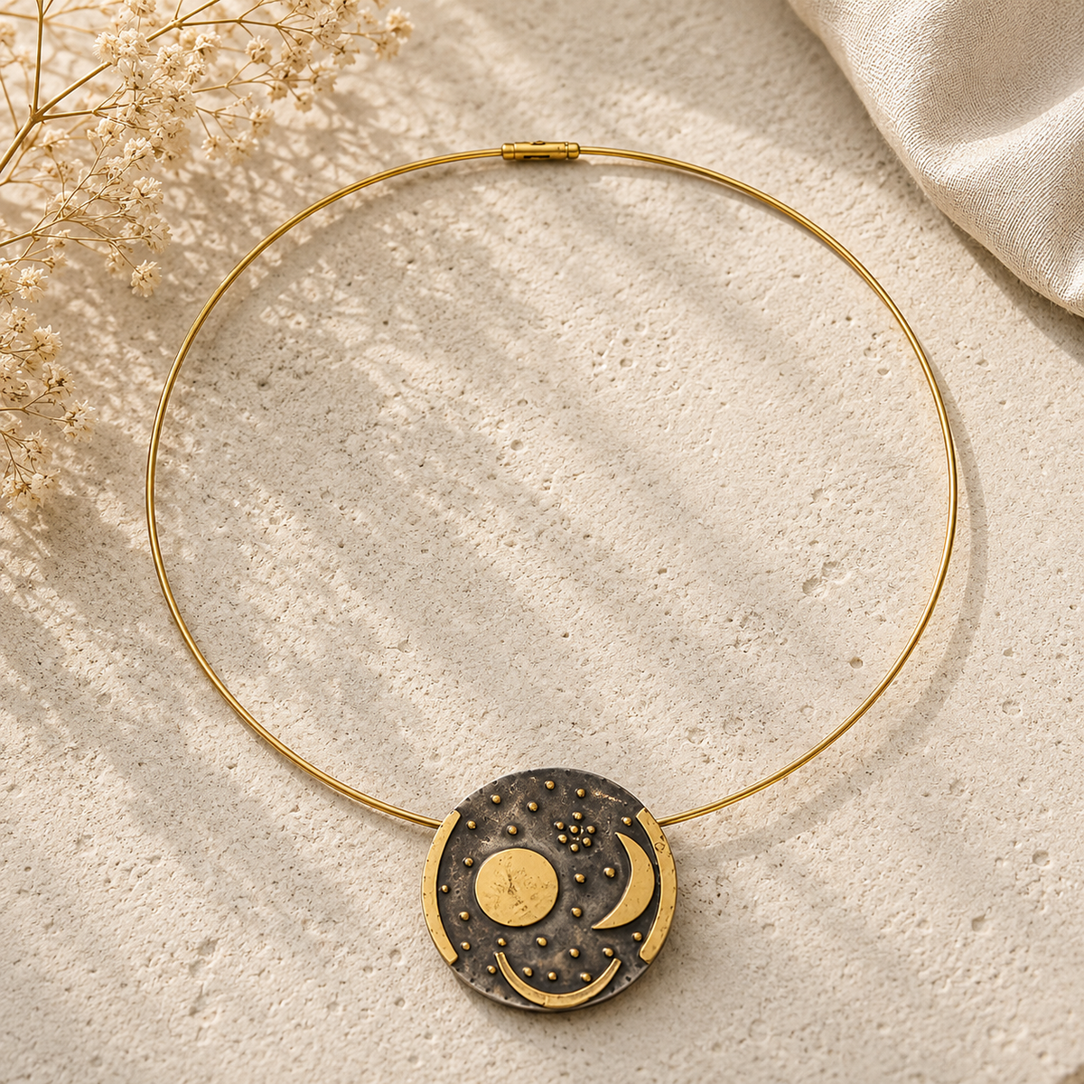 Collier / Brosche "Himmelsscheibe von Nebra"