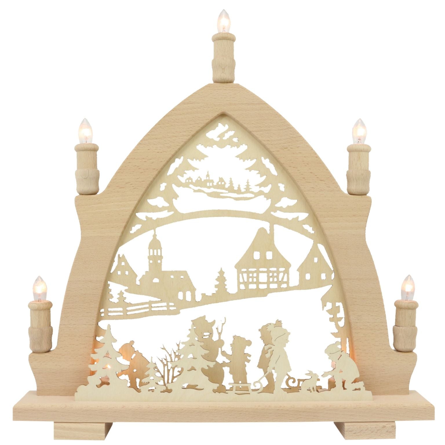 Leuchterbogen Winterkinder 5-flammig