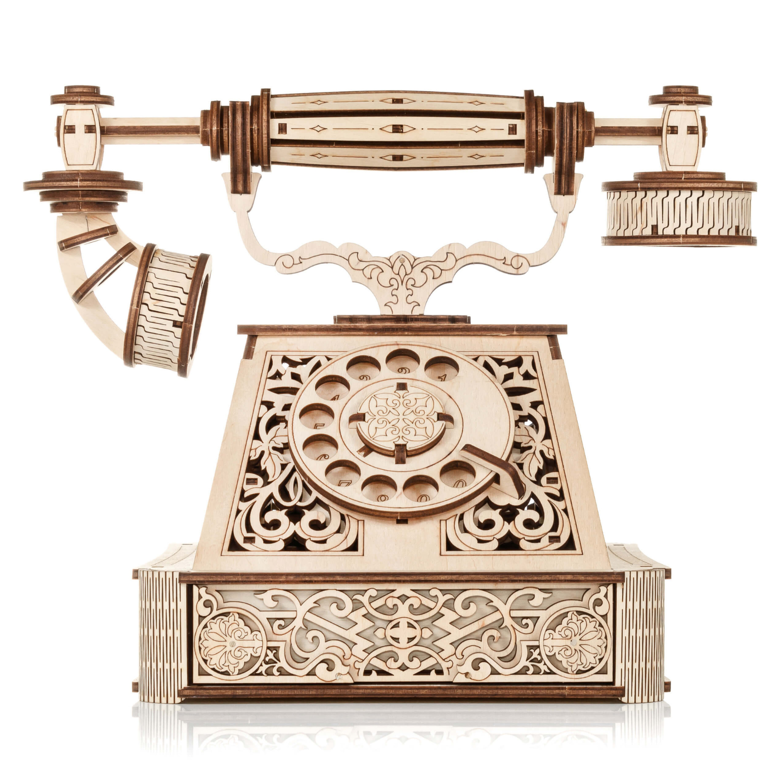 3D-Holzpuzzle Retro Telefon
