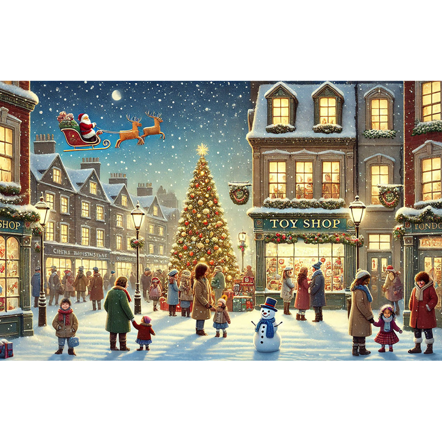 Holzpuzzle Zauberhafte Weihnachtsgeschäfte