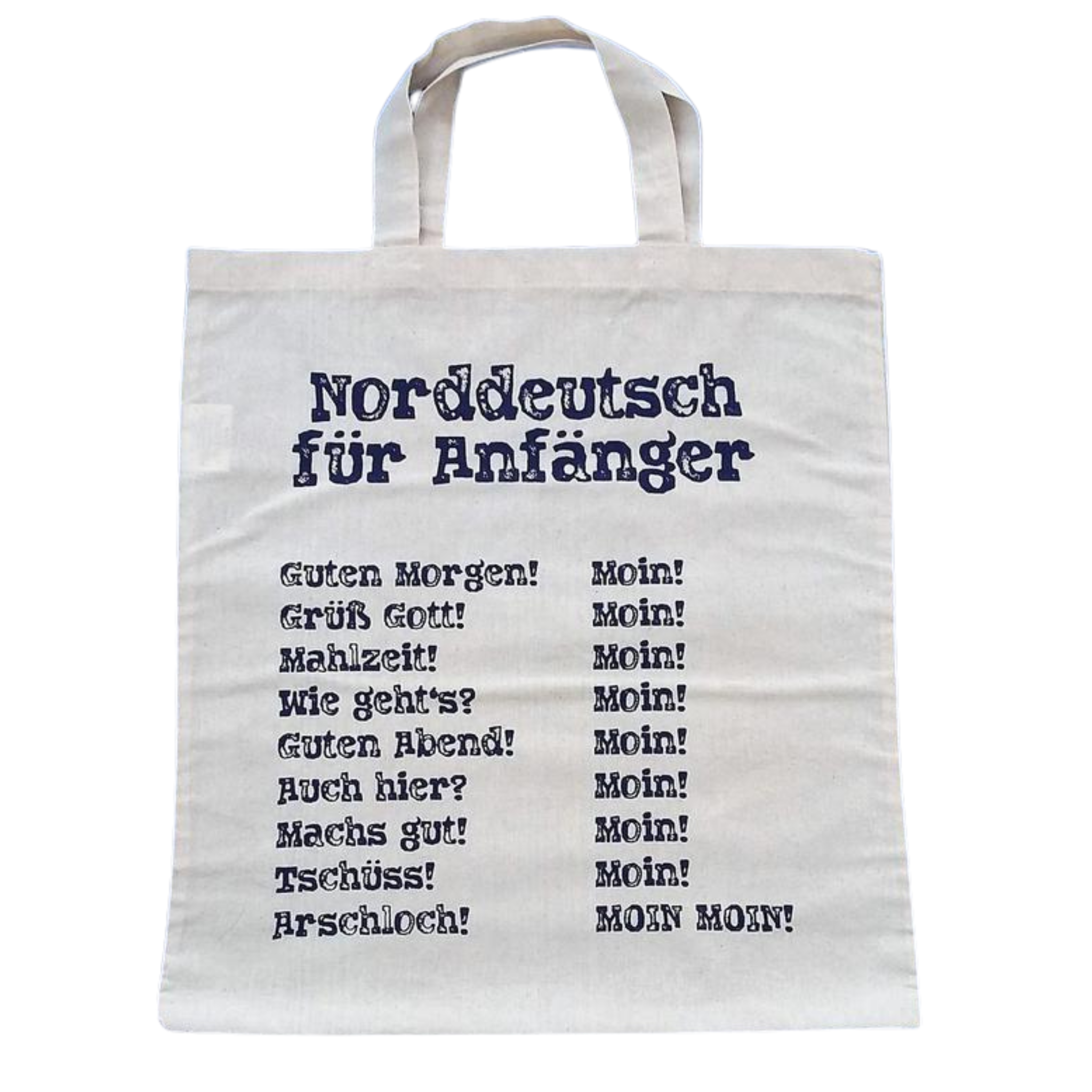 Tasche mit Aufdruck "Norddeutsch für Anfänger"