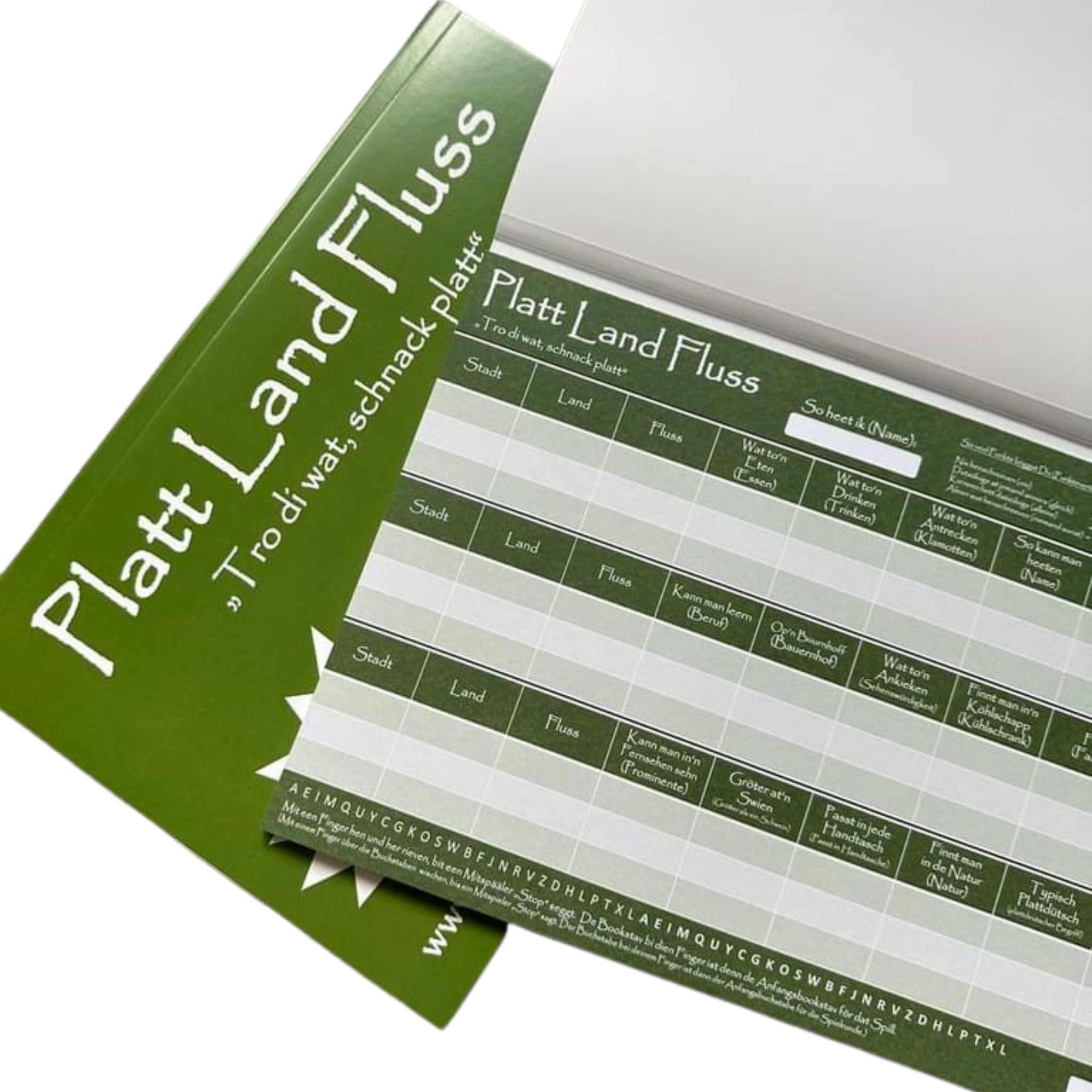 PLATT LAND FLUSS - Der Spieleblock auf Platt!