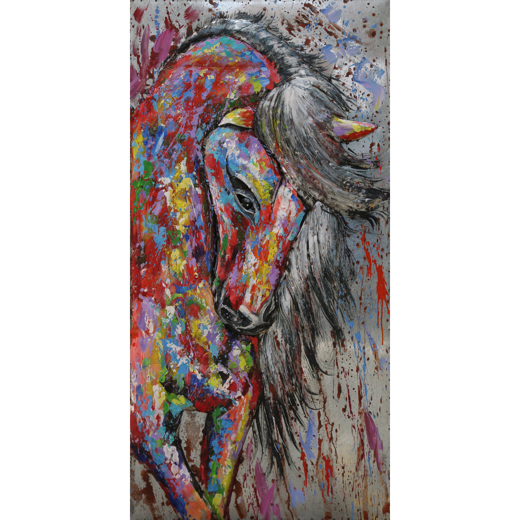 3D Metallbild Pferd
