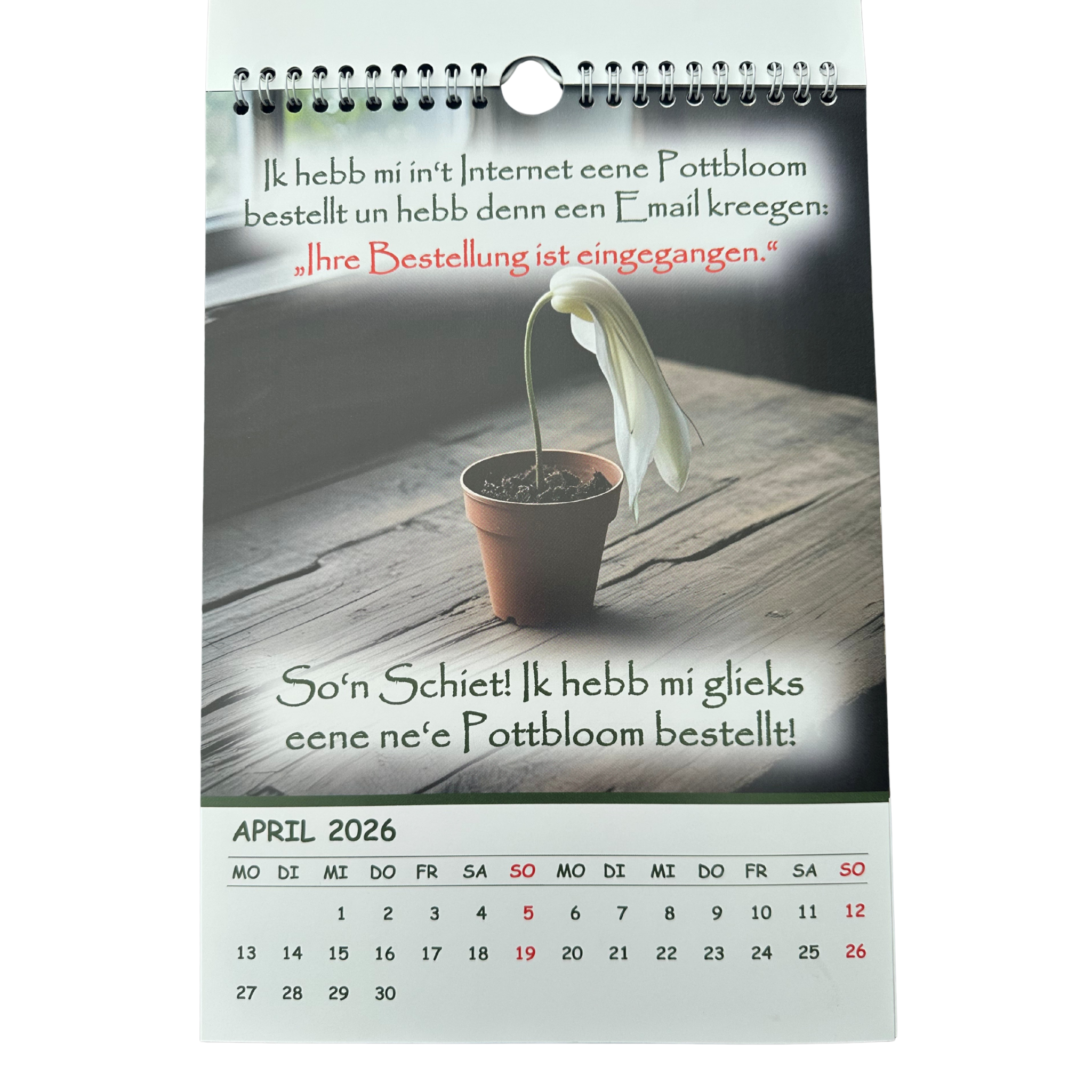 NEU! DER Kalender 2026 – „De Kalenner ton Schmunzeln op platt“