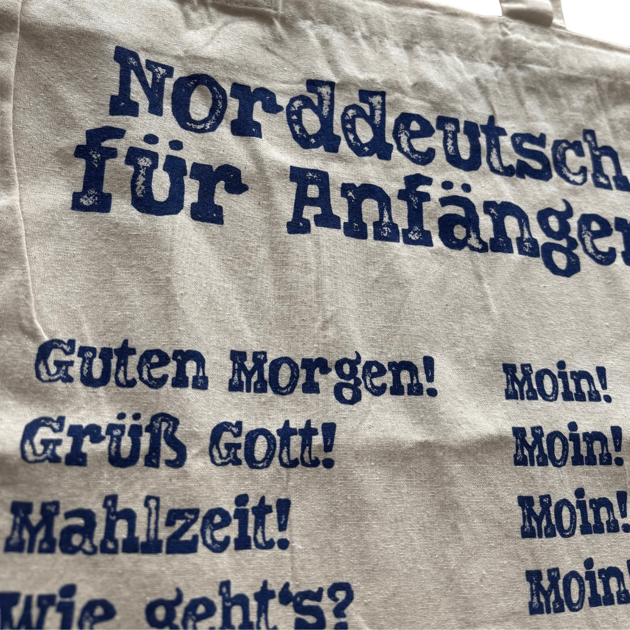 Tasche mit Aufdruck "Norddeutsch für Anfänger"