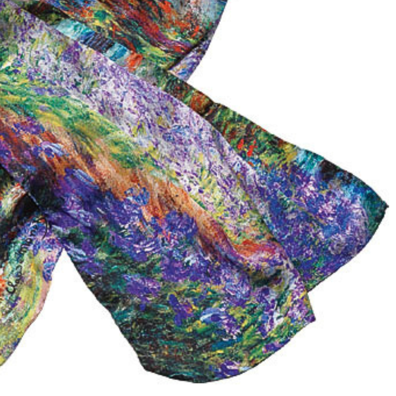 Claude Monet: Seidenschal "Irisbeet in Monets Garten"