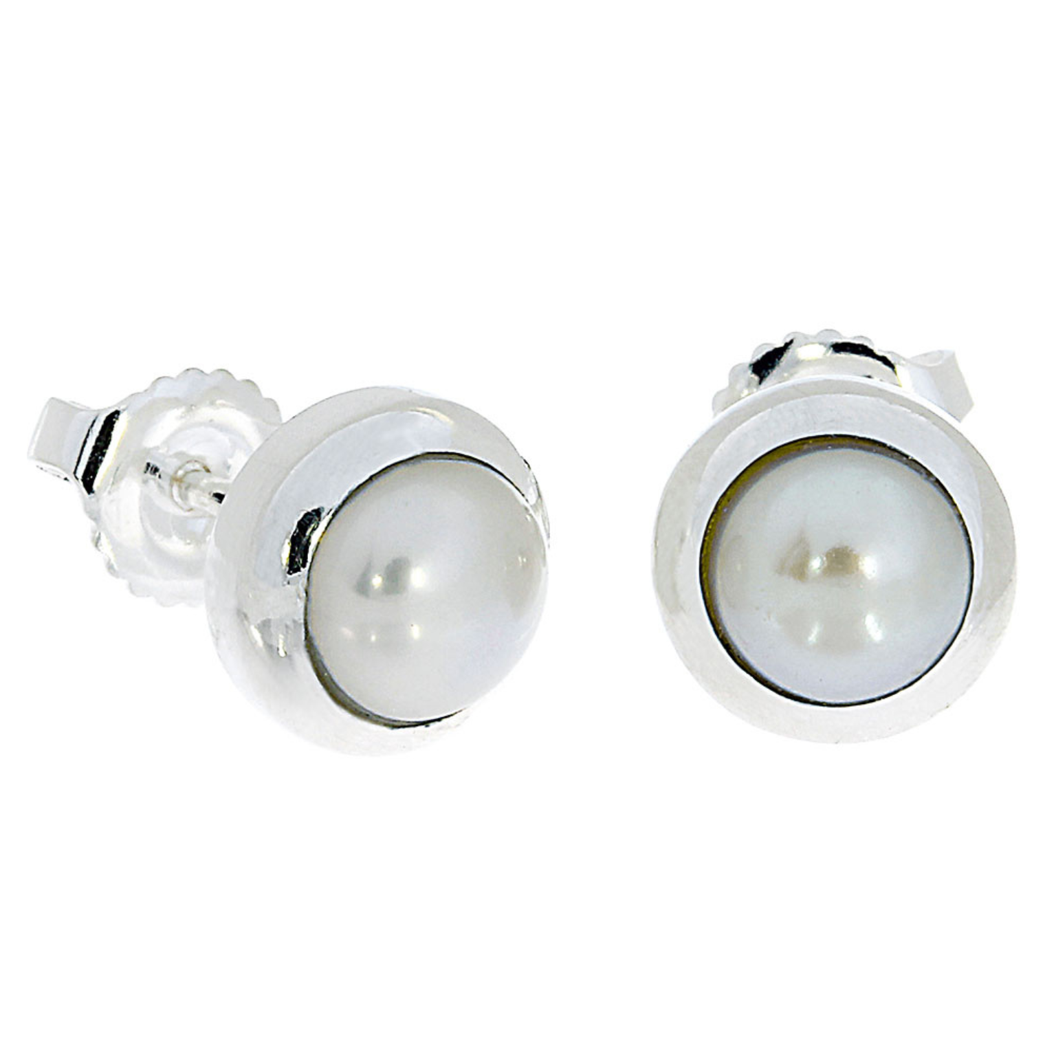 Ohrstecker rund mit Perle