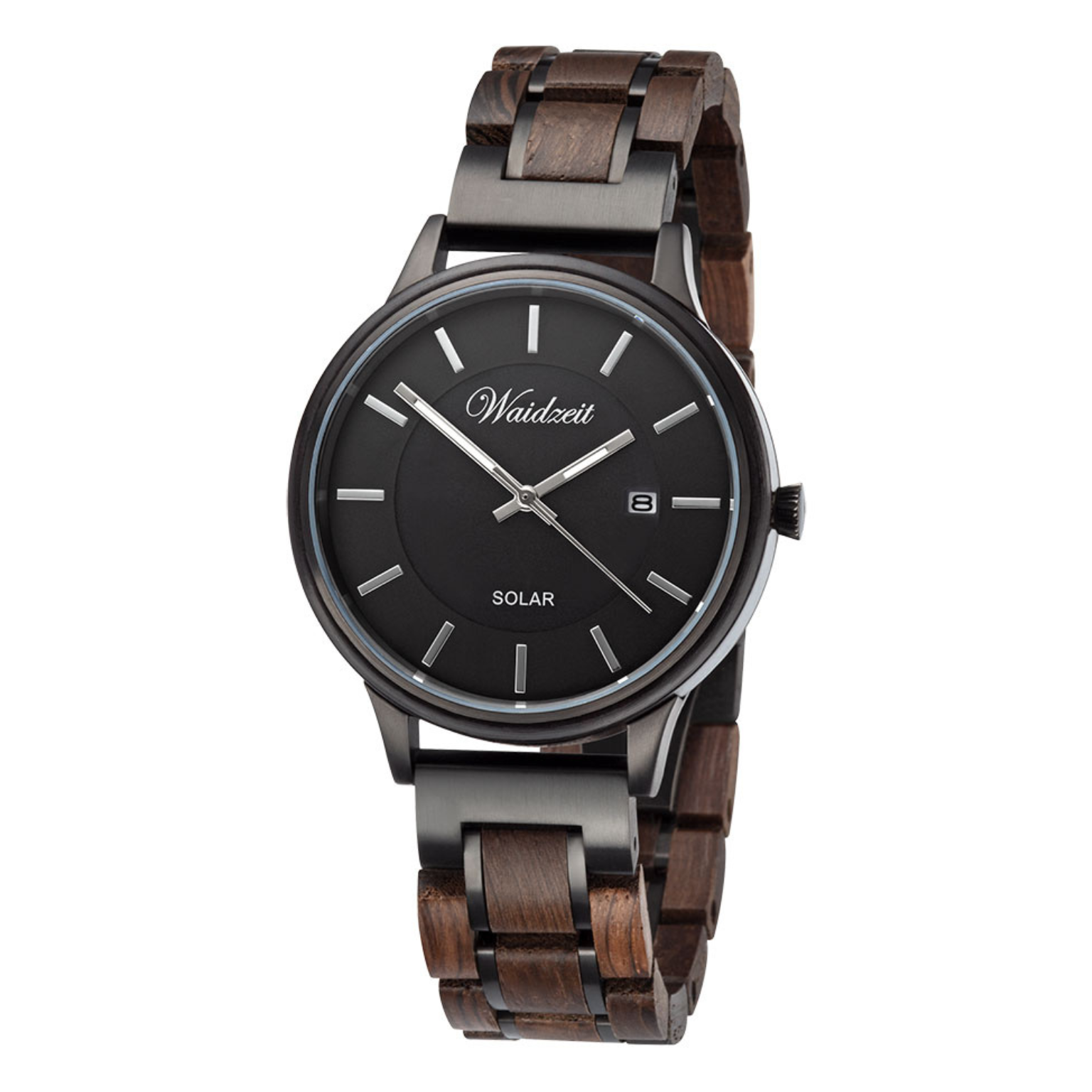 Damen- und Herren-Solaruhr Mystic Mooreiche