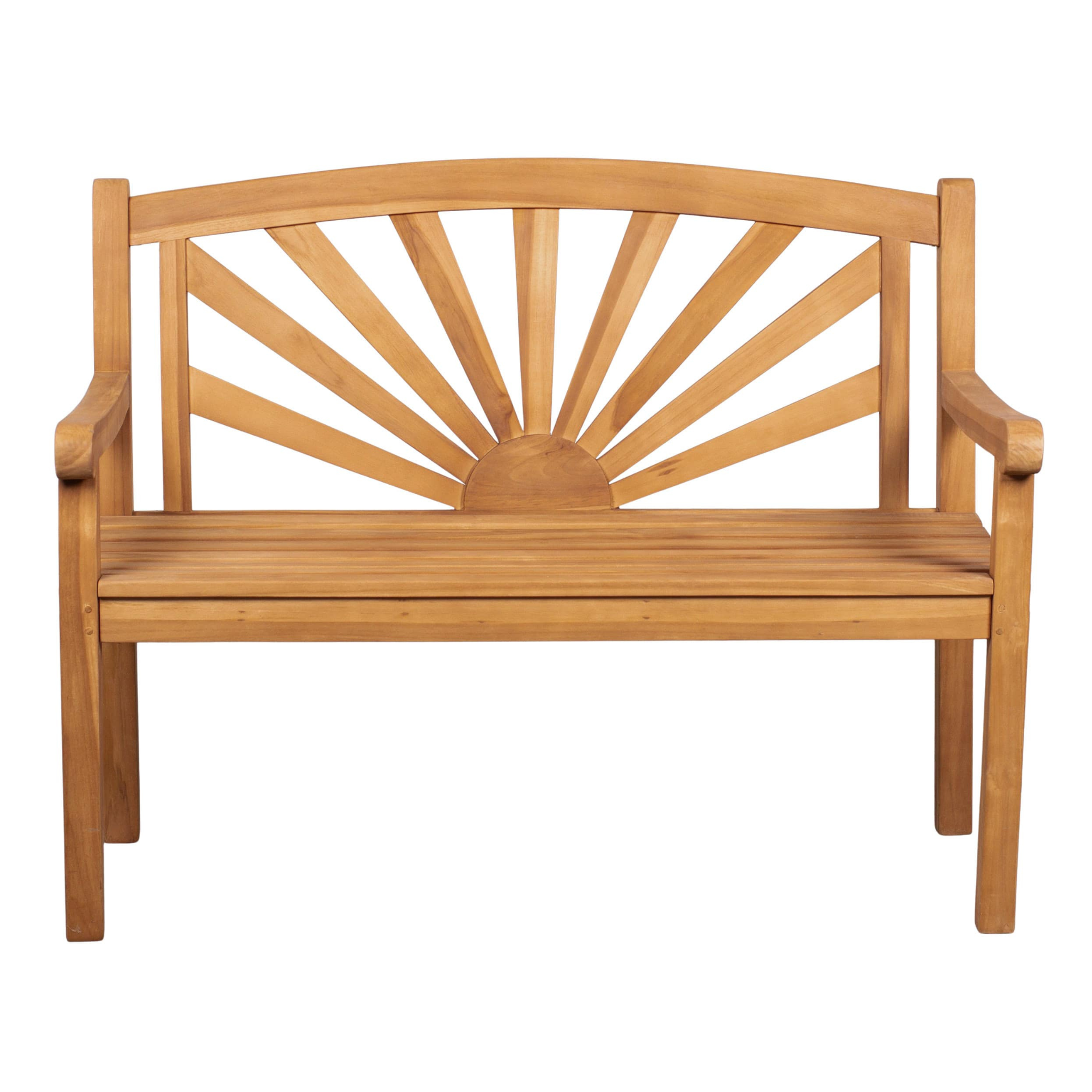 Teakholz Gartenbank Sonne 120 cm