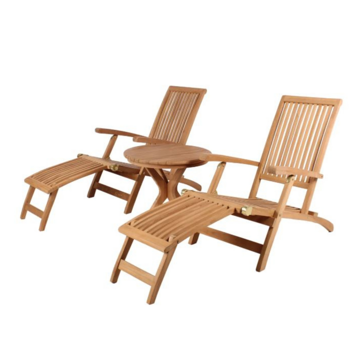 Gartenmöbelgruppe Liegestuhl Yacht und Teaktisch Burton