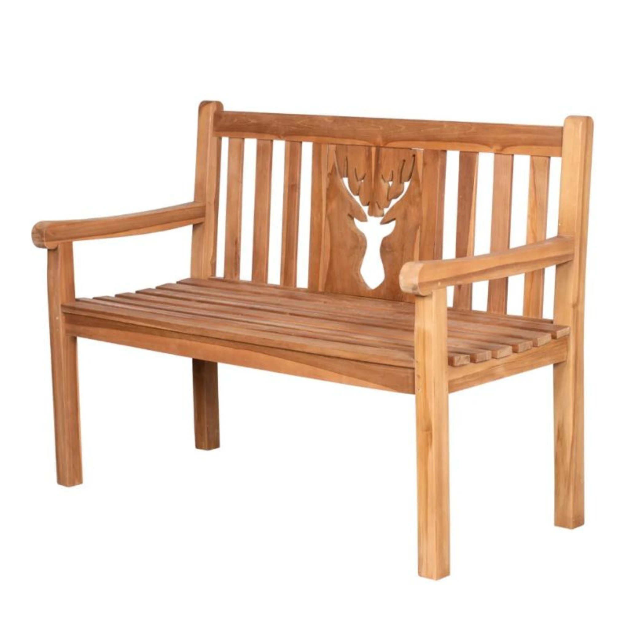 Teakholz Gartenbank Woodie Hirsch 120 cm