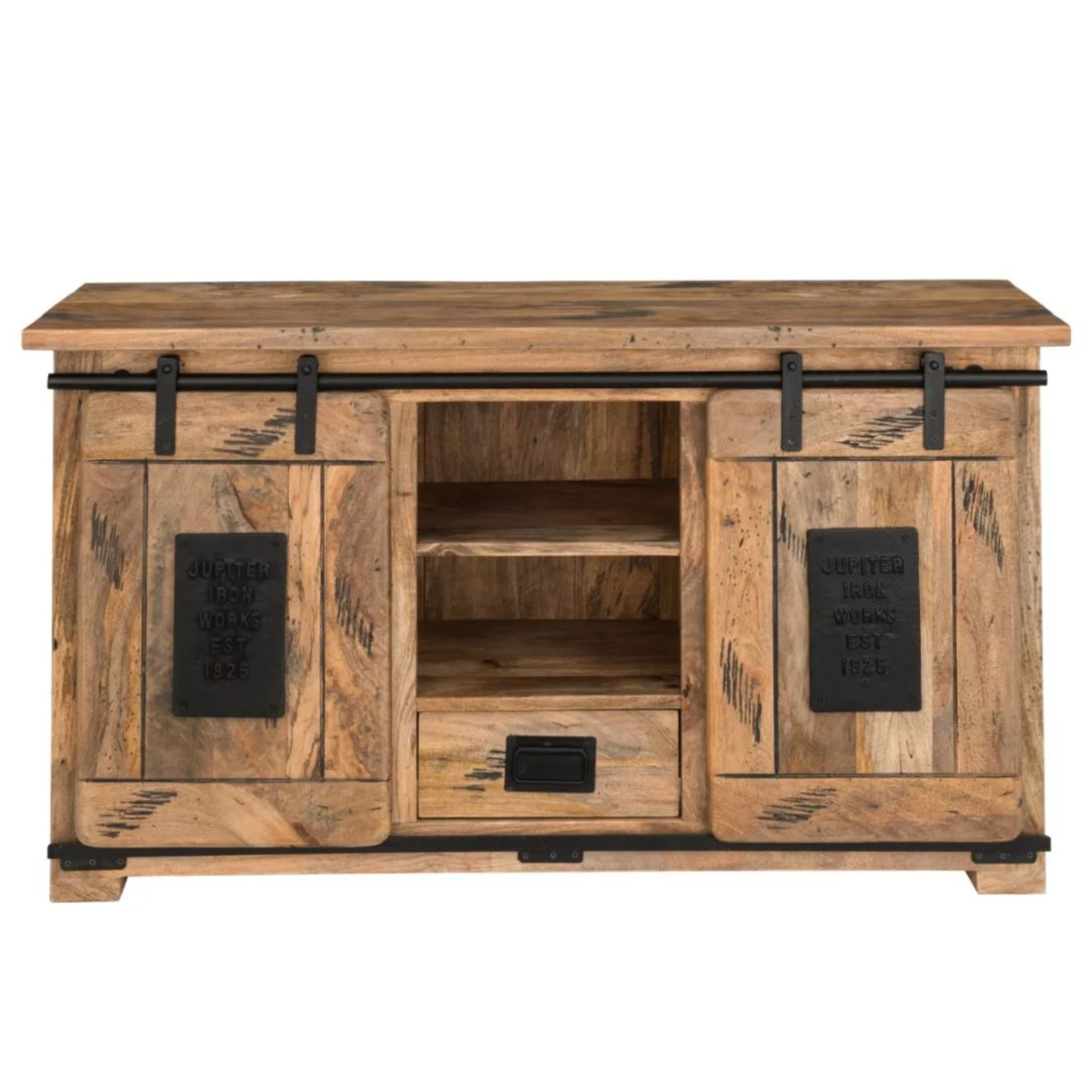 Vintage TV Kommode Florenz Mangoholz (128 cm)