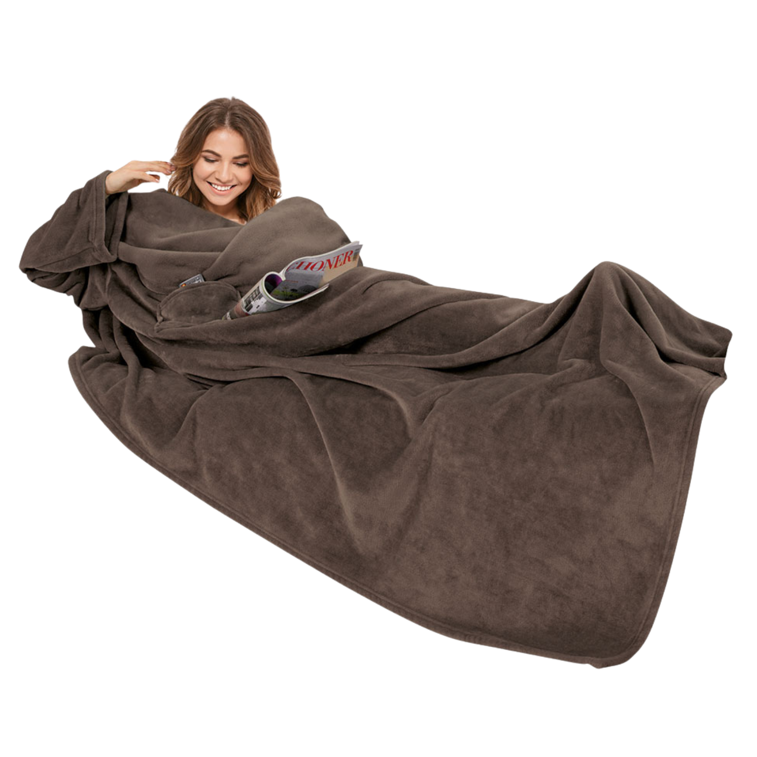 Ärmeldecke Dunkelbraun