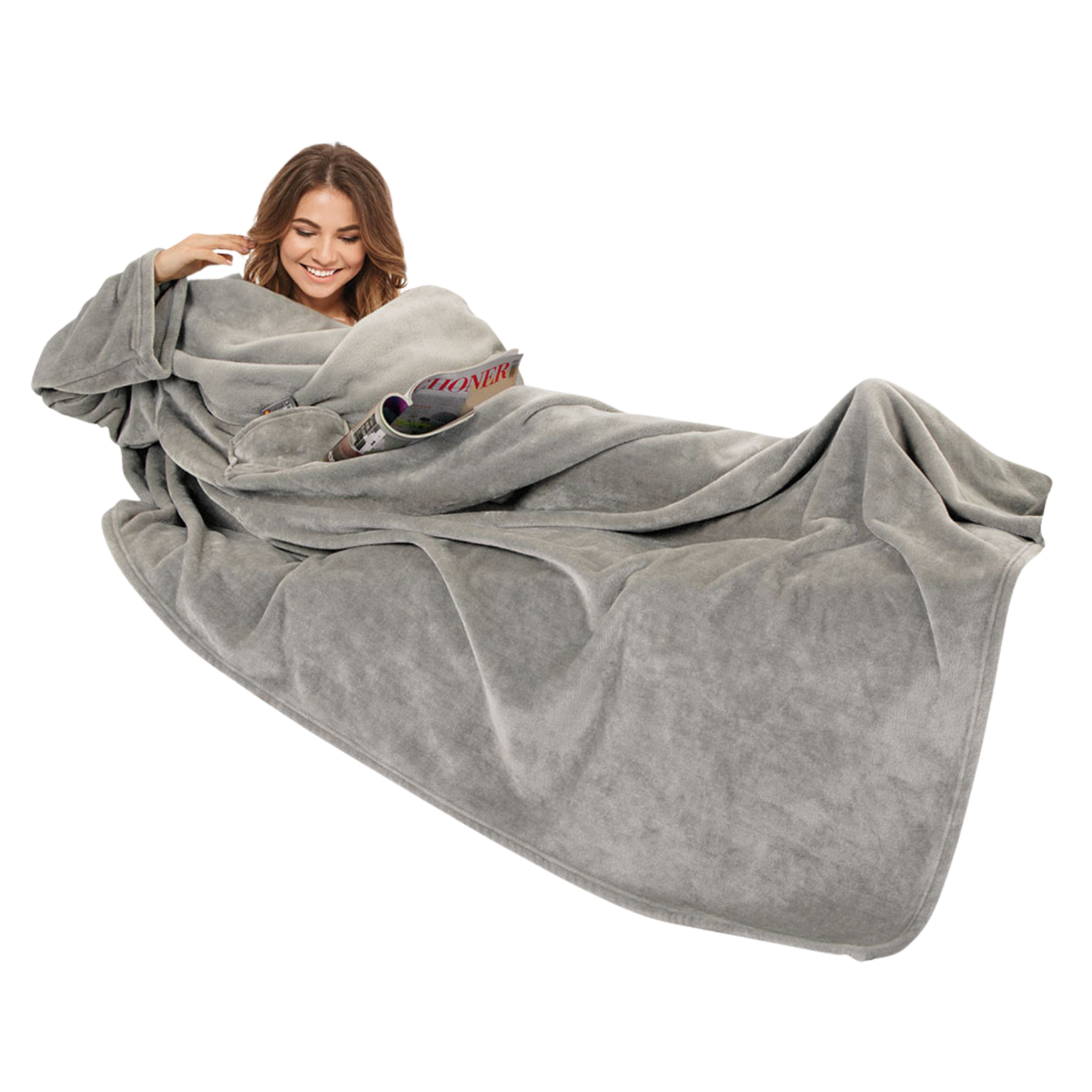 Ärmeldecke Silbergrau