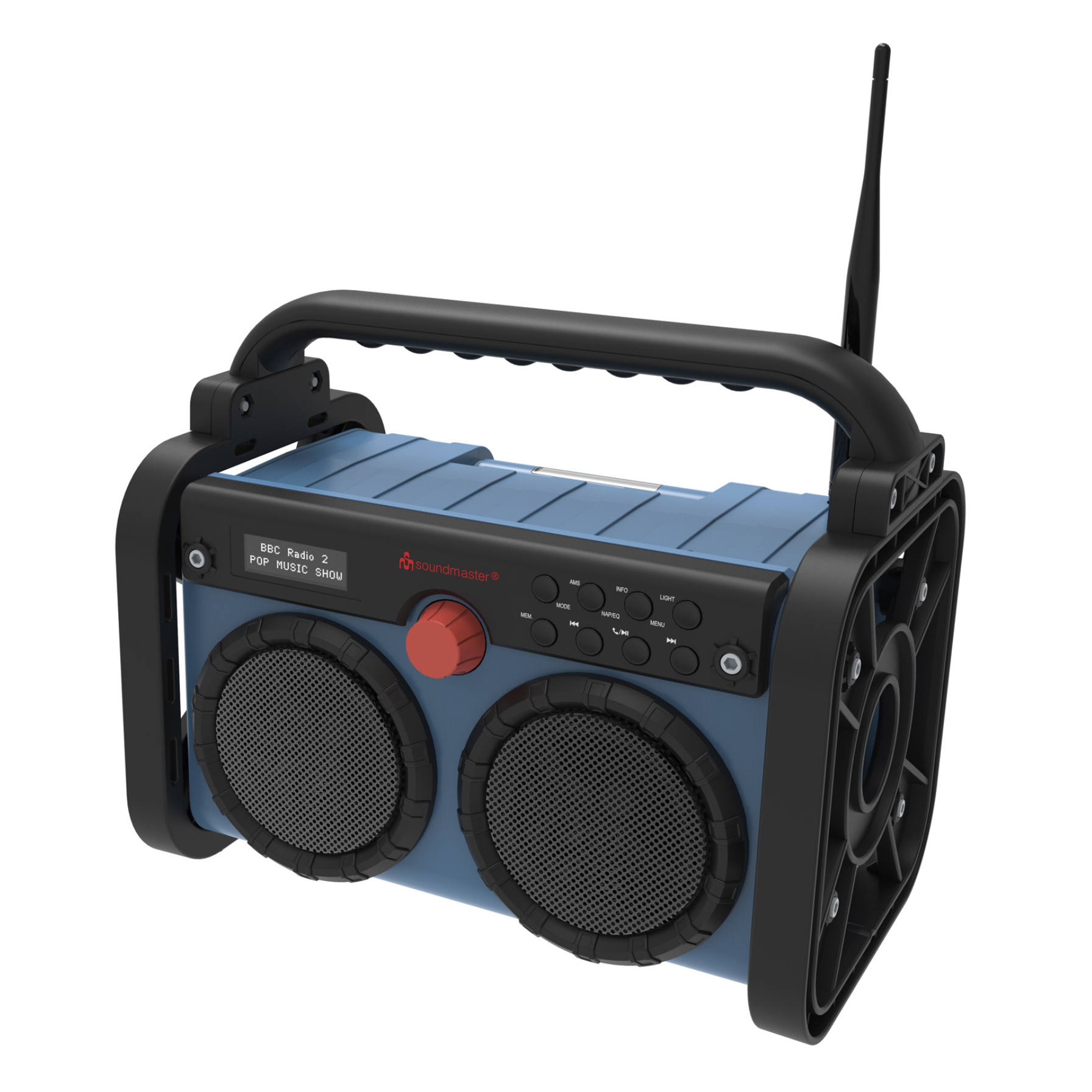 Baustellen-/Gartenradio mit Bluetooth®, LED-Arbeitsleuchte & Li-Ion Akku