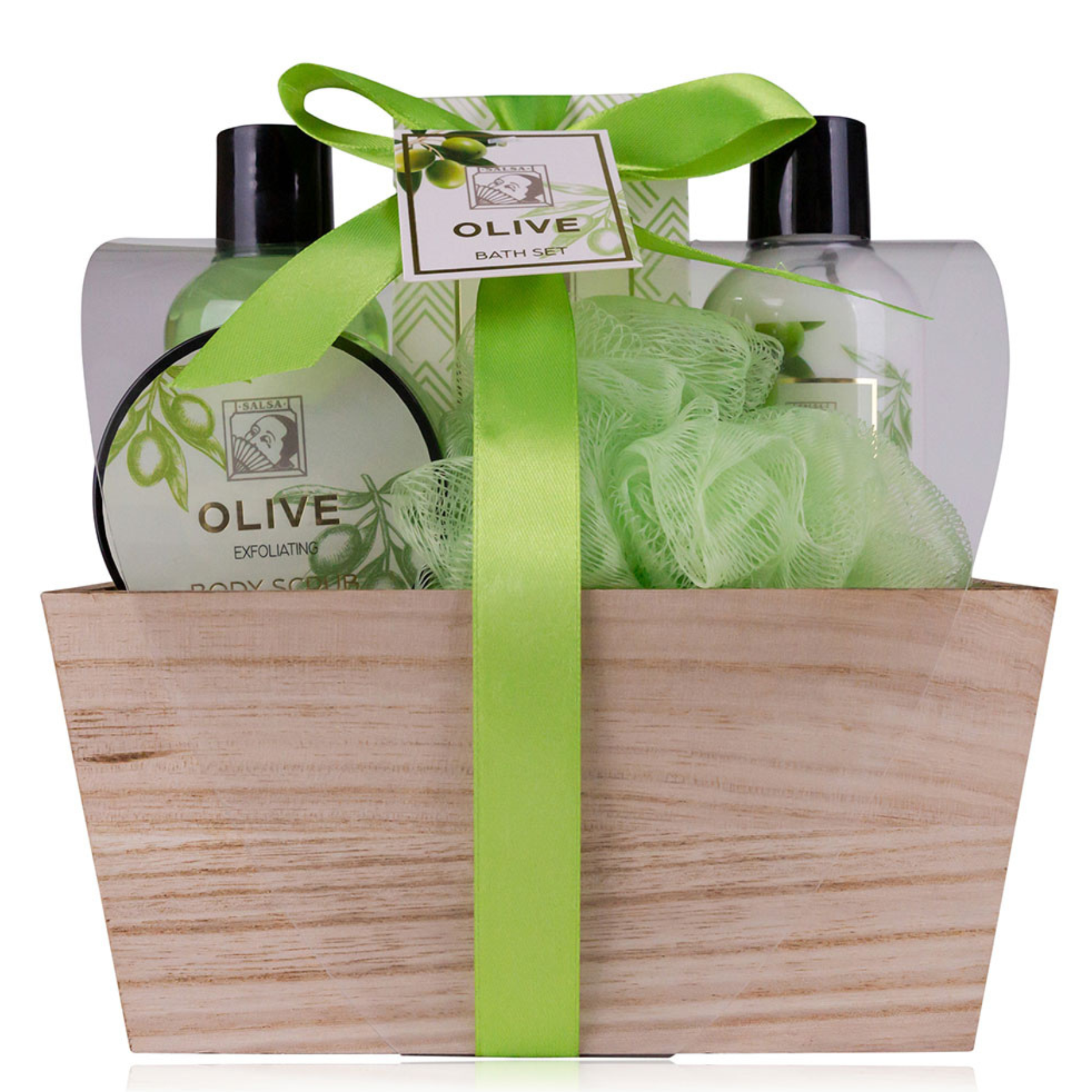 Badeset Olive in Holzbox