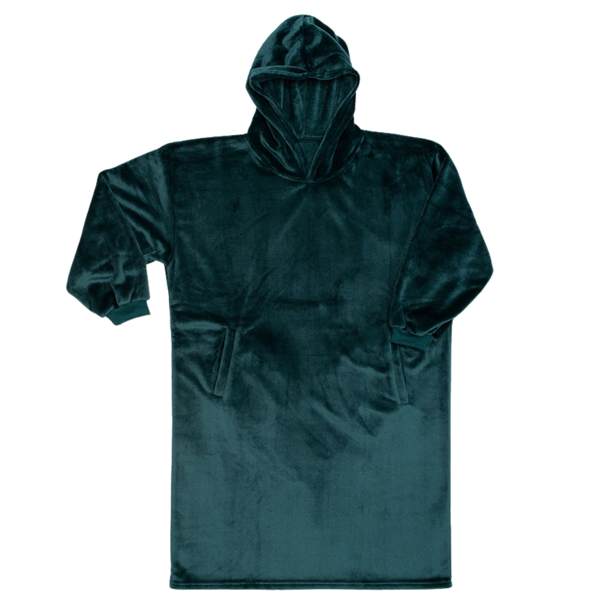 Hoodie Kuscheldecke mit Kapuze (dunkelgrün)